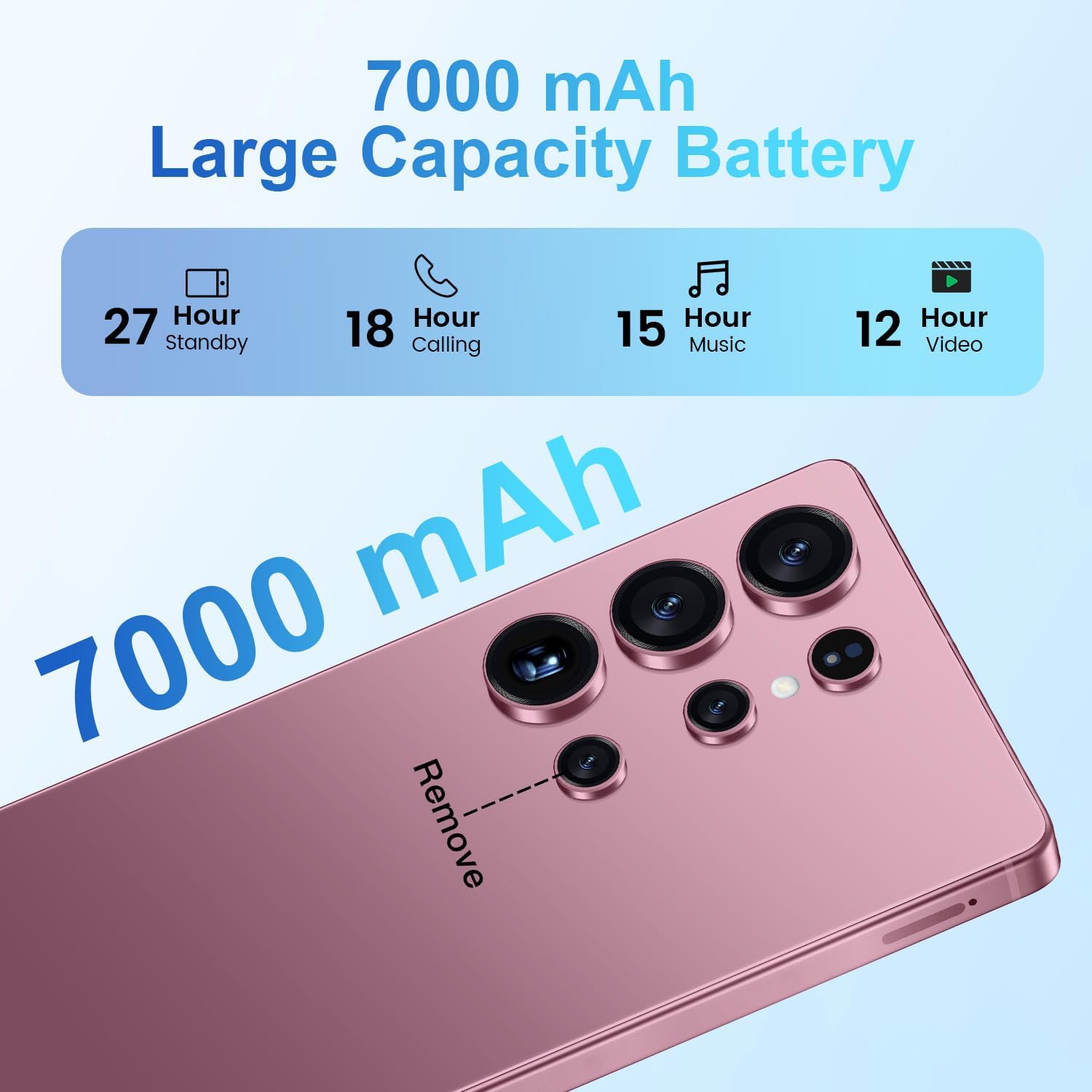 Huness I25 Ultra Unlocked Phone,Built in Pen The Phone,Cell Phone Battery 7000mAh 6.99