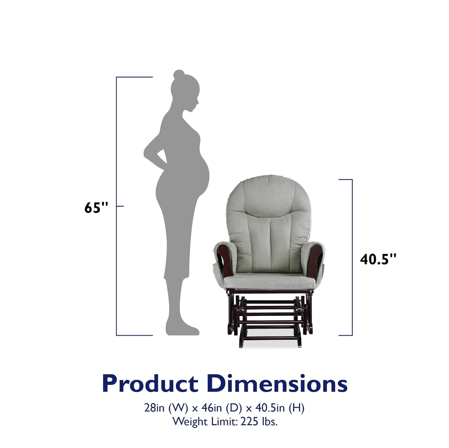 Baby Relax Huntington Nursery Glider & Ottoman, Espresso