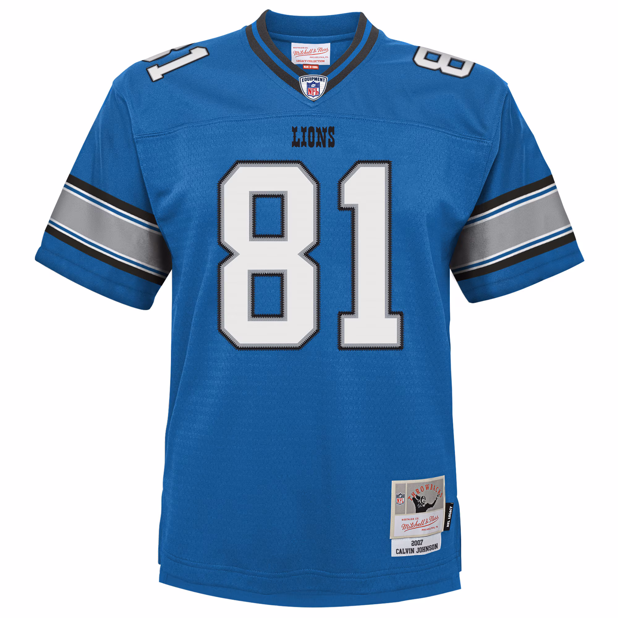 Calvin Johnson Detroit Lions Mitchell & Ness Youth Legacy Replica Jersey - Blue