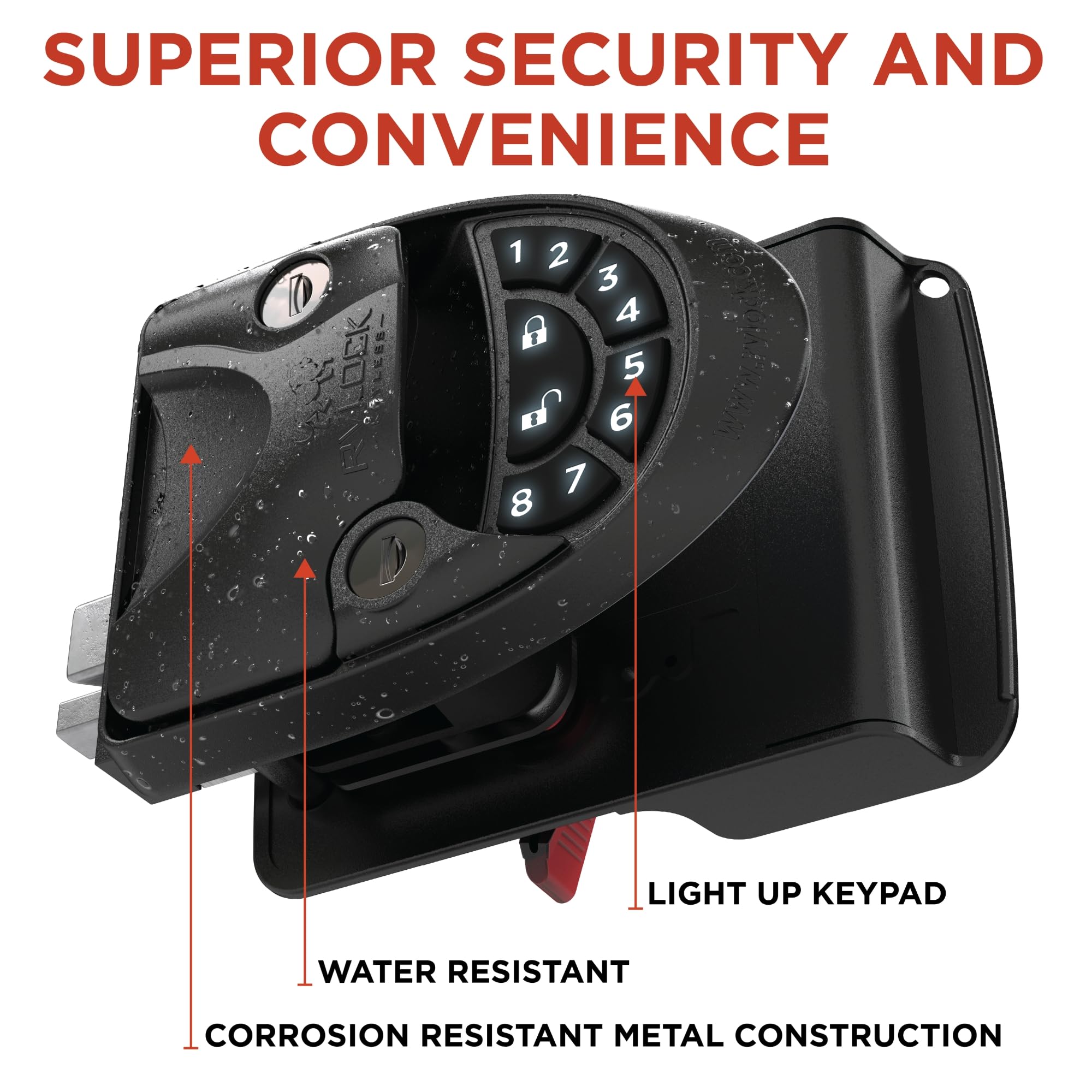 RVLOCK V4 Premium Metal RV Door Lock with Keypad & Remote