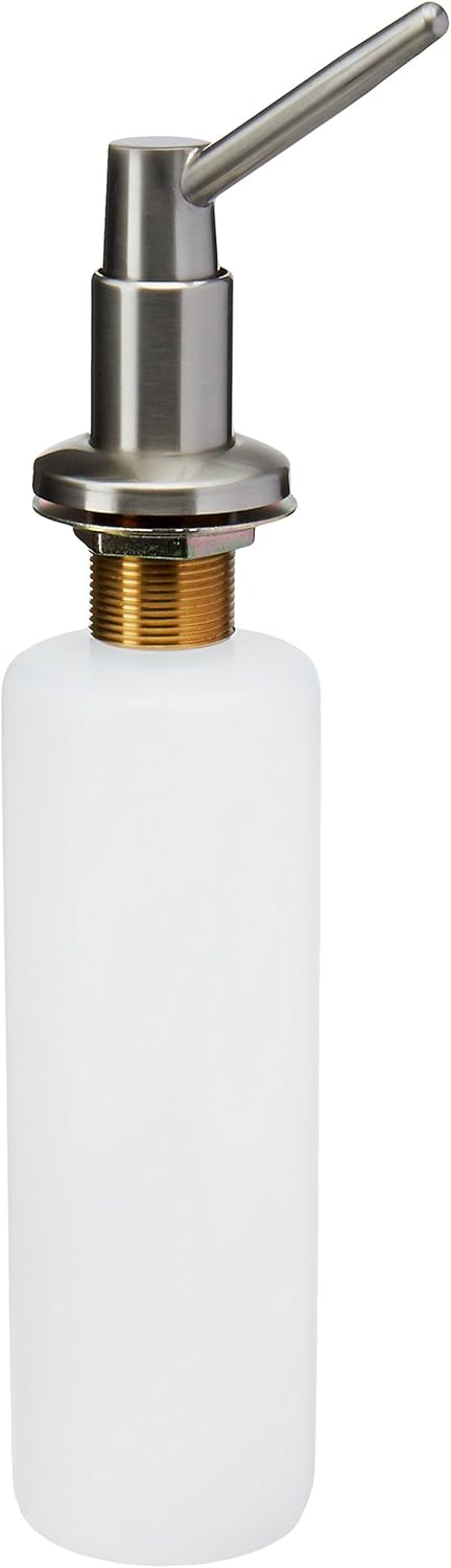 Kingston Brass KB828K8 Chatham single Lever Handle Kitchen Faucet with Sprayer & Soap Dispenser, Brushed Nickel, 9