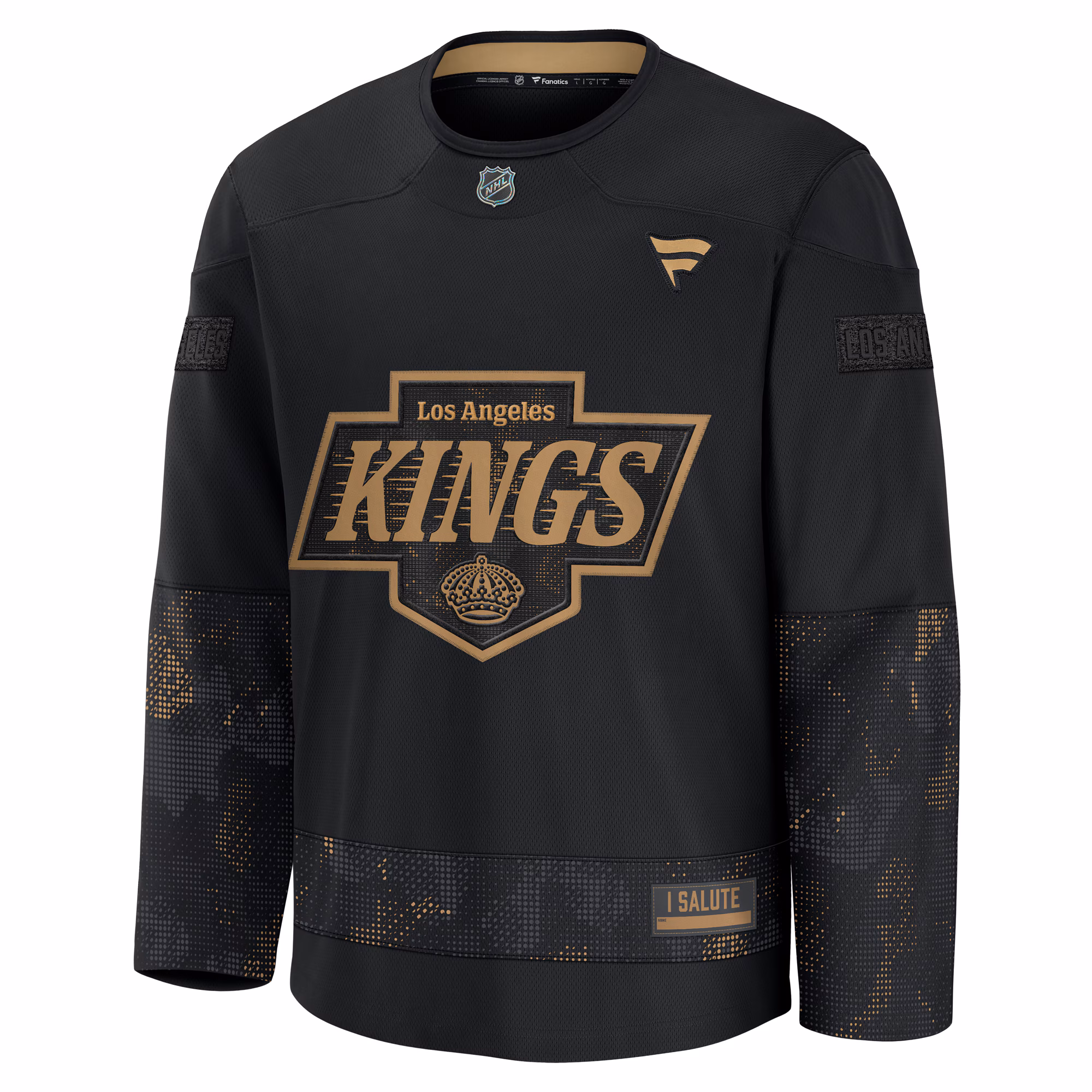 Los Angeles Kings Fanatics 2024 Military Appreciation Practice Jersey - Black