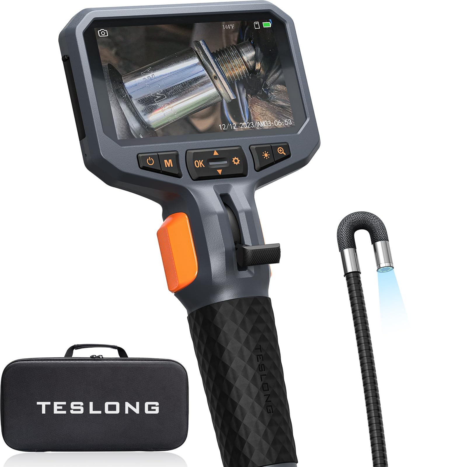 TESLONG Two-Way Articulating Borescope - 5FT Endoscope Camera