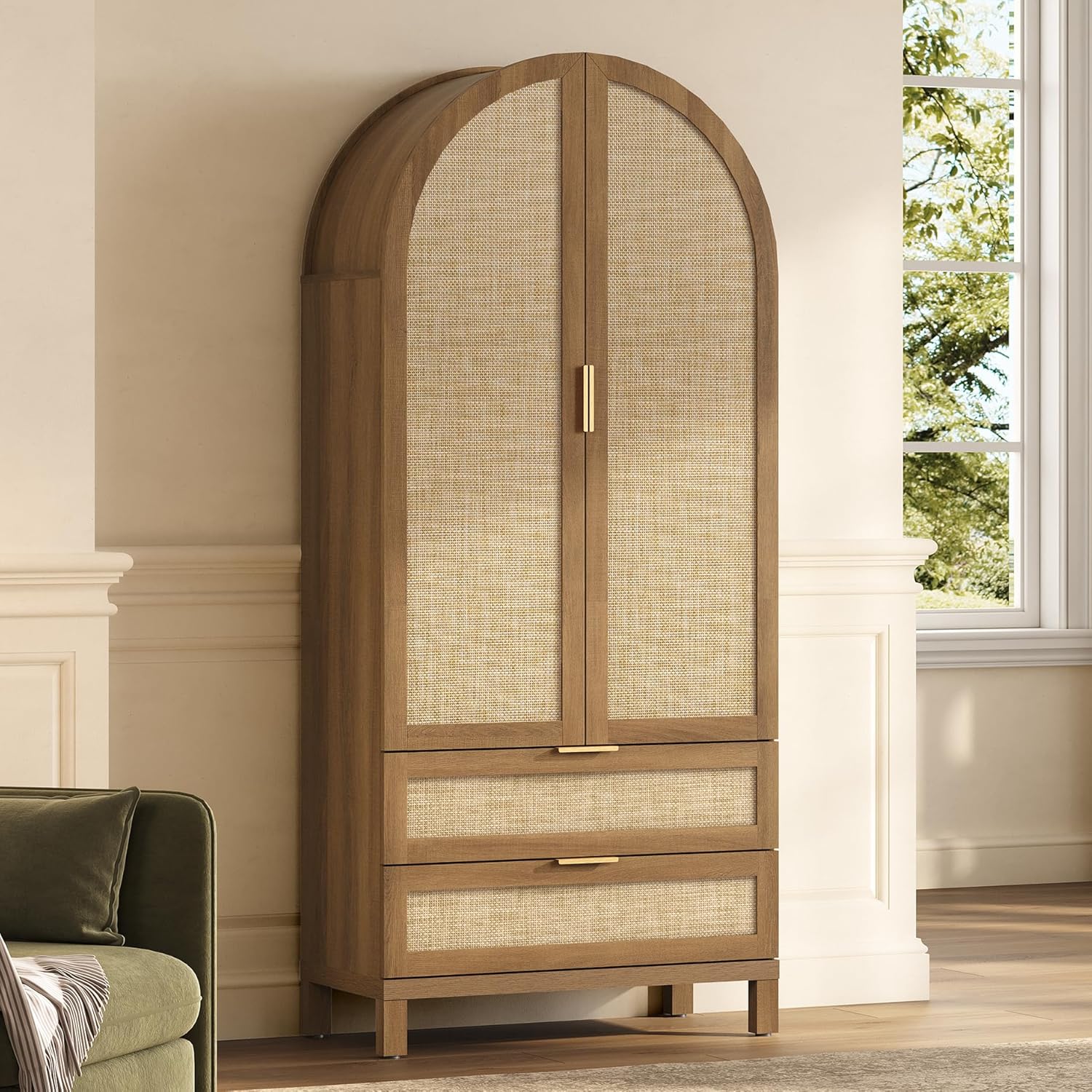 SICOTAS Arched Kitchen Pantry Cabinet, 71