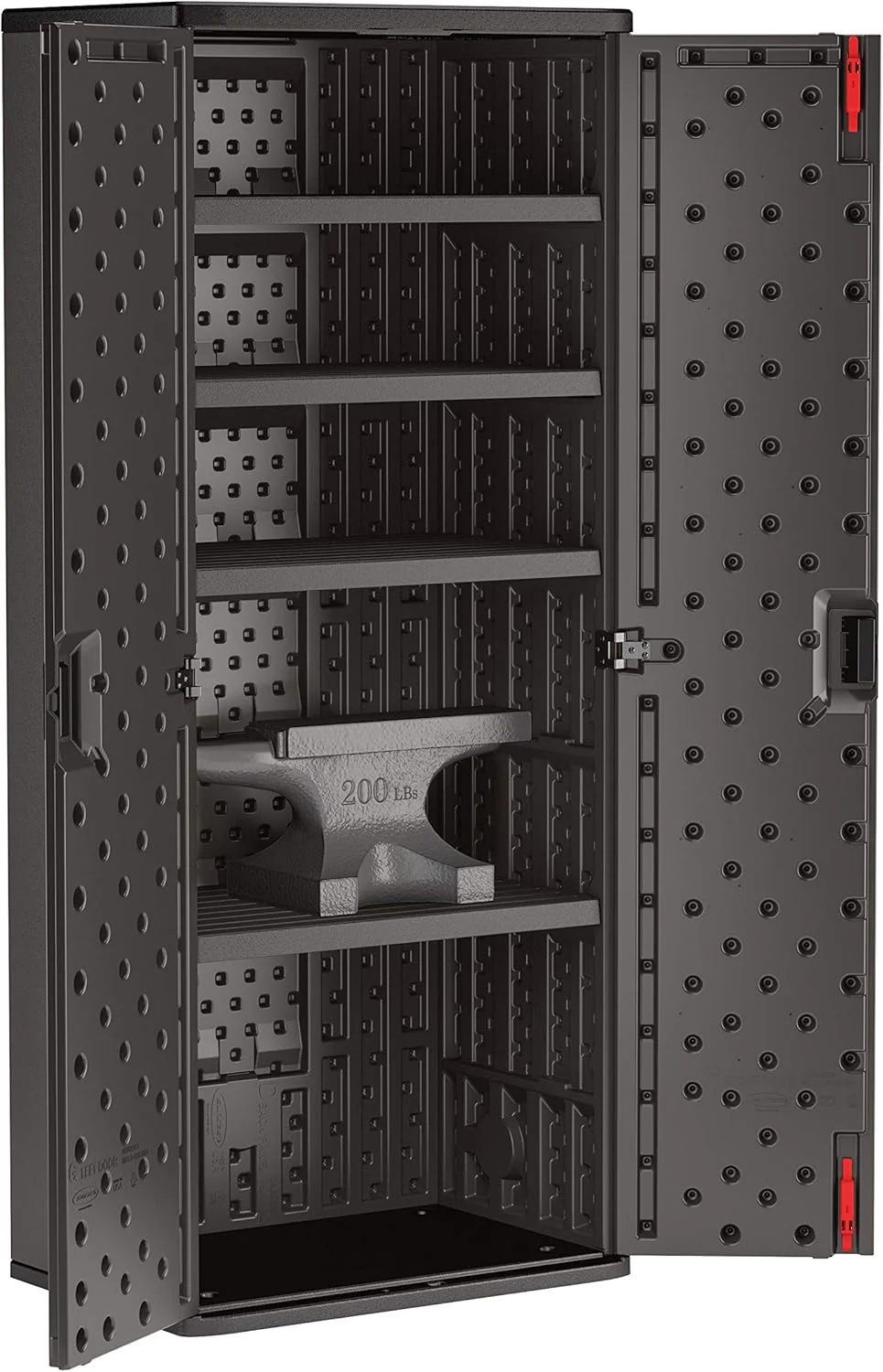 Suncast 19 Cu.Ft Resin Storage Cabinet with Lock, Black, USA Made