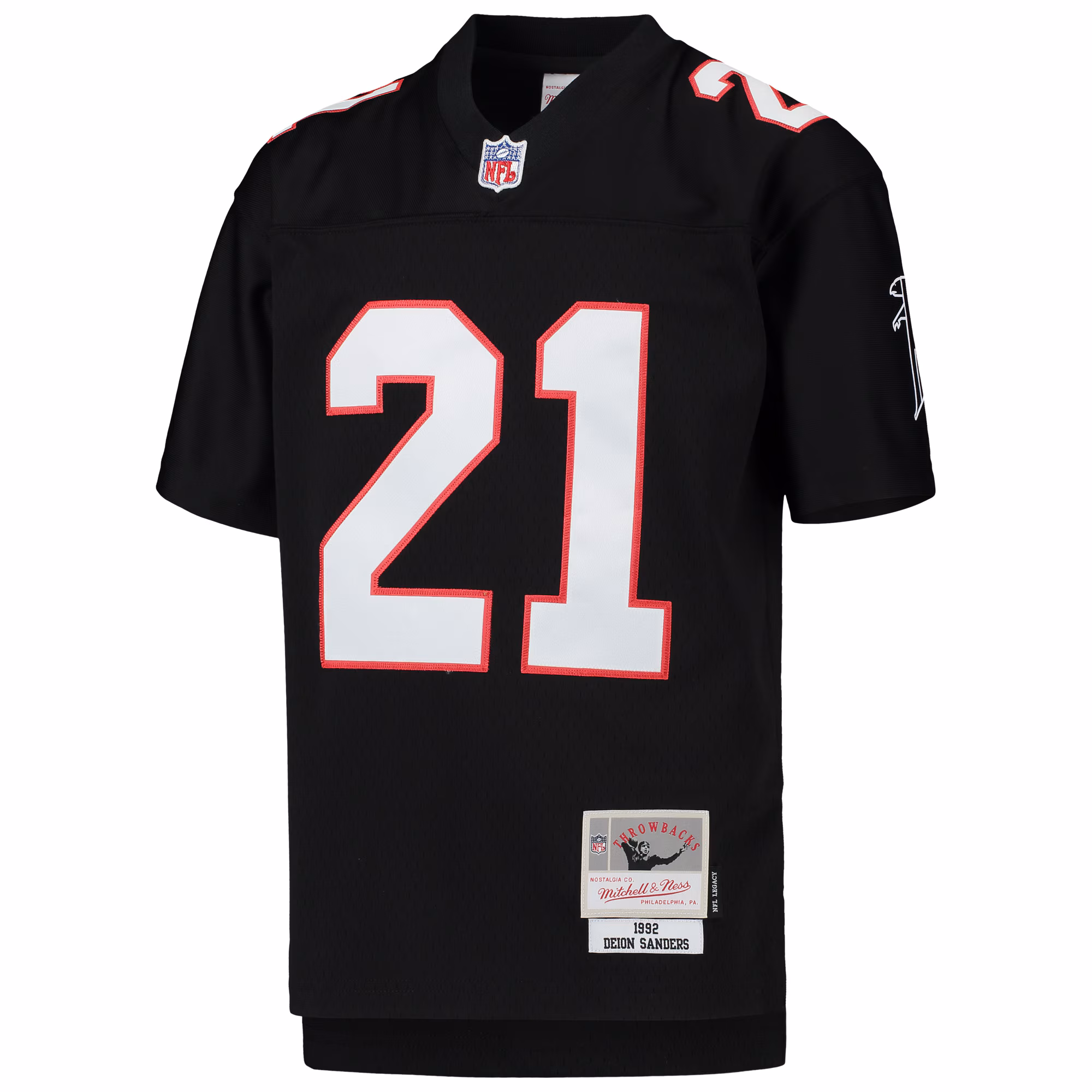 Deion Sanders Atlanta Falcons Mitchell & Ness Youth 1992 Legacy Retired Player Jersey - Black
