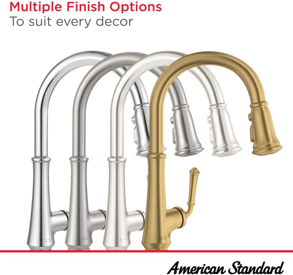 American Standard 4279300.013 Delancey Pull-Down Kitchen Faucet with Sprayer, Polished Nickel