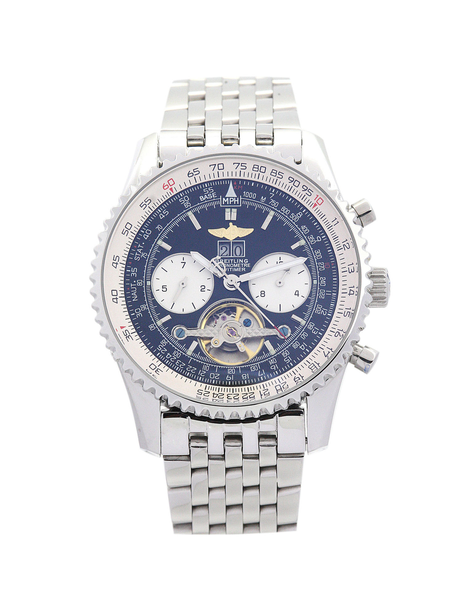 Navitimer World Blue Dial Stick Markers A24322