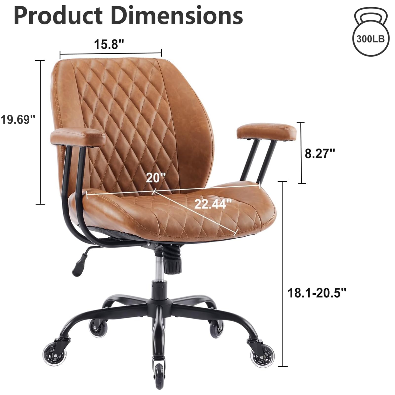 YFO Ergonomic Office Desk Chair with Lumbar Support