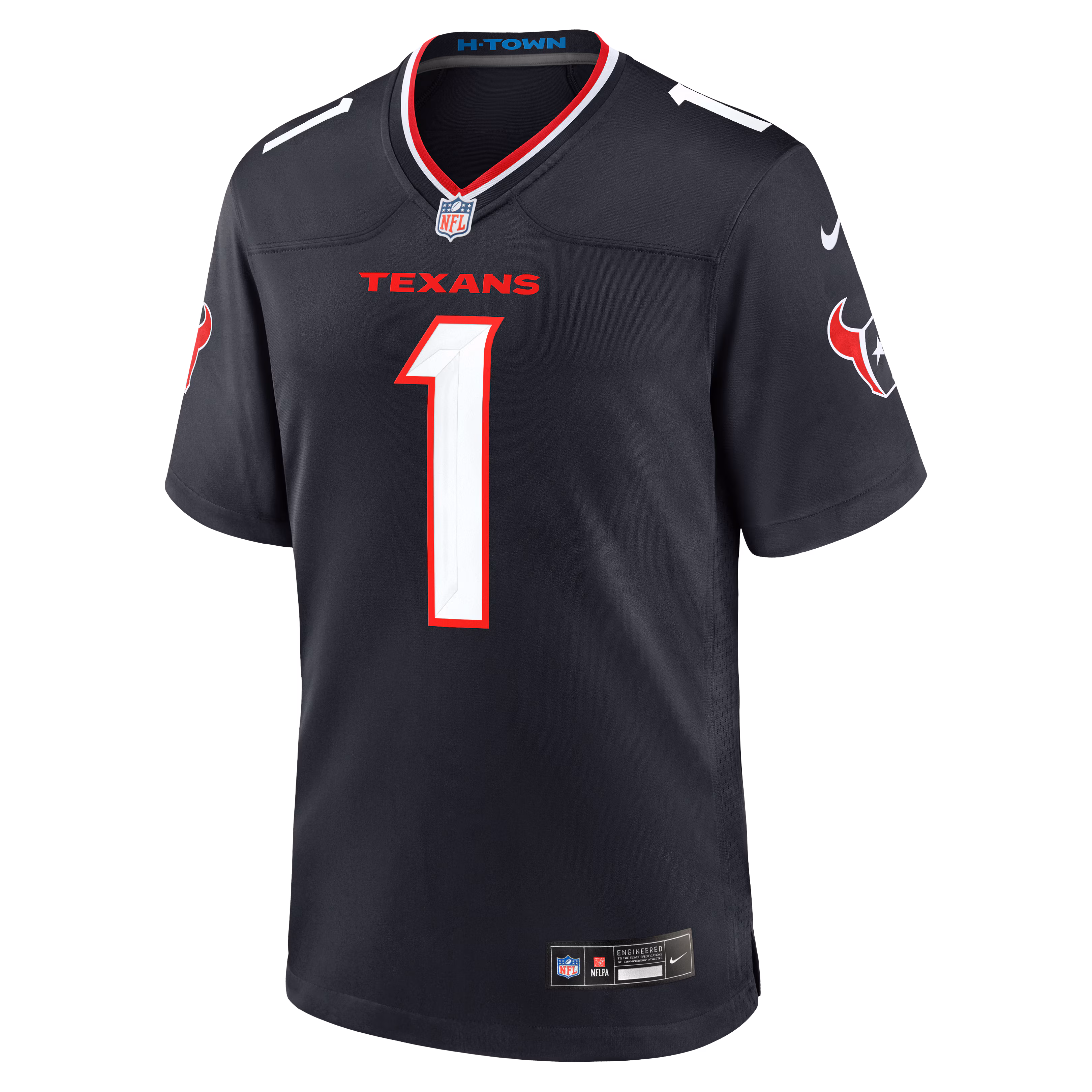 Houston Texans Nike #1 Dad Game Jersey - Navy