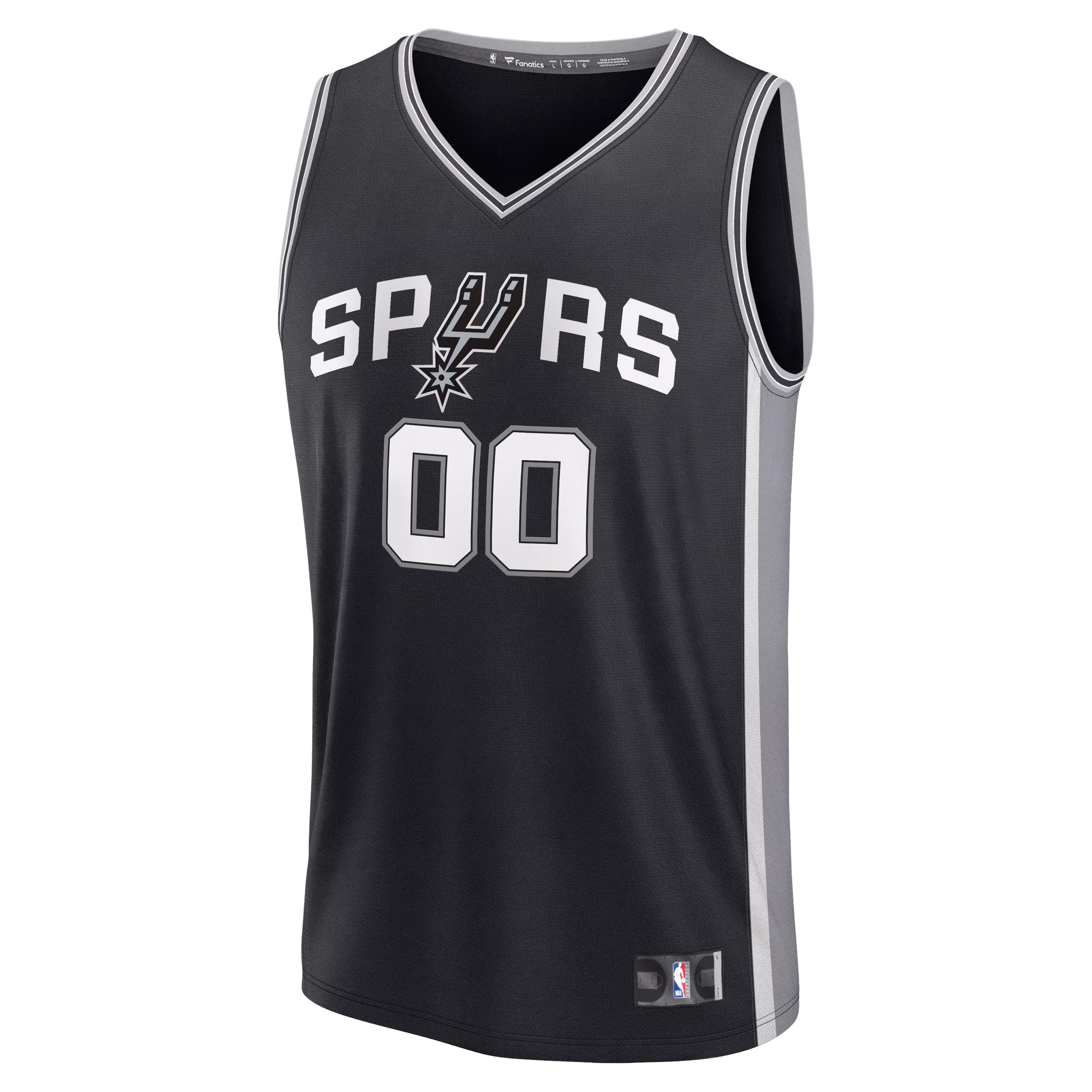 San Antonio Spurs Fanatics Youth  2026 NBA Finals Fast Break Custom Jersey - Icon Edition - Black
