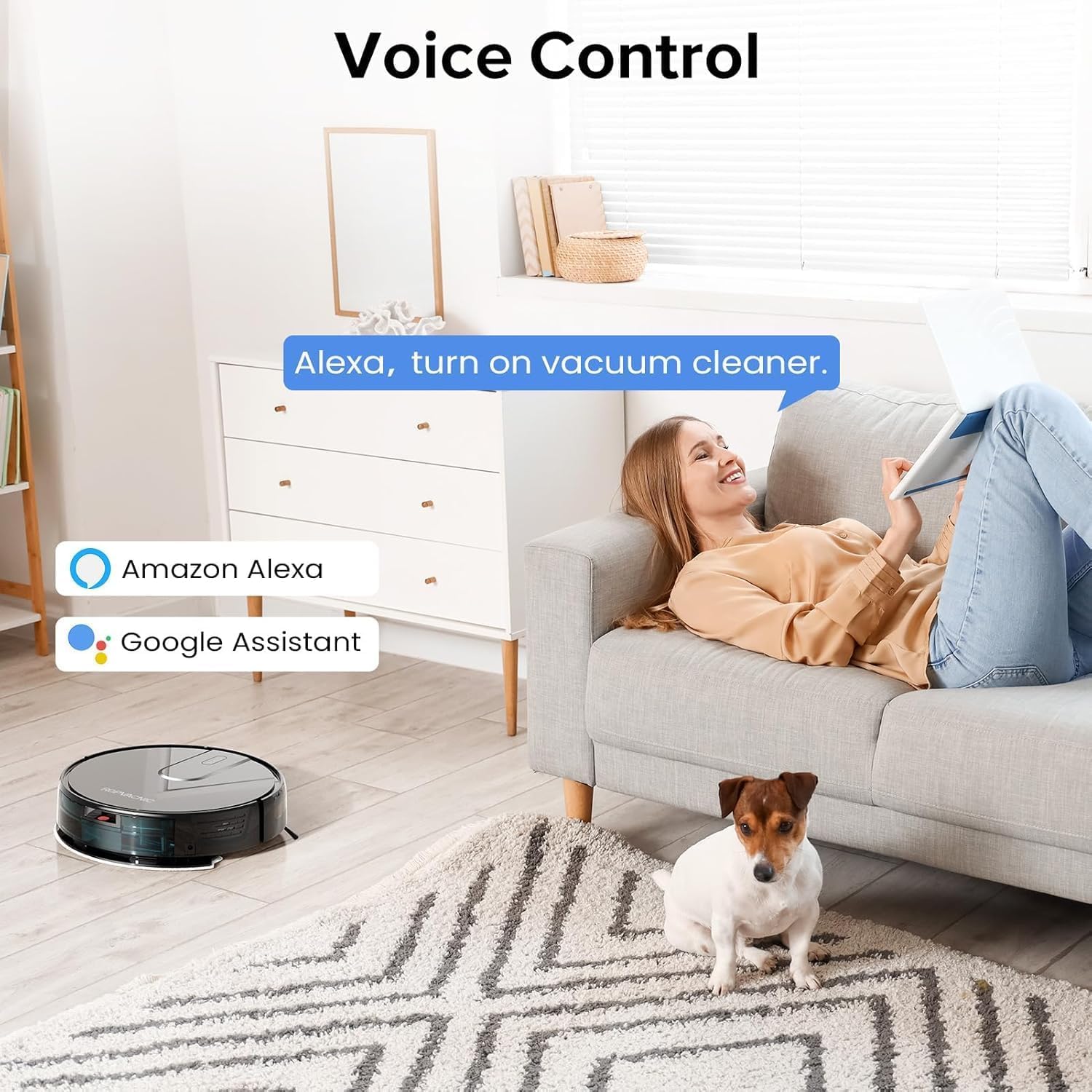 ROPVACNIC Robot Vacuum and Mop Combo with 5200Pa Suction