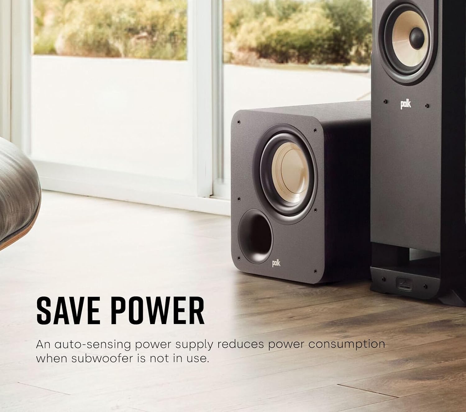 Polk Audio Signature Elite ES8 Powered Subwoofer (Black), 8