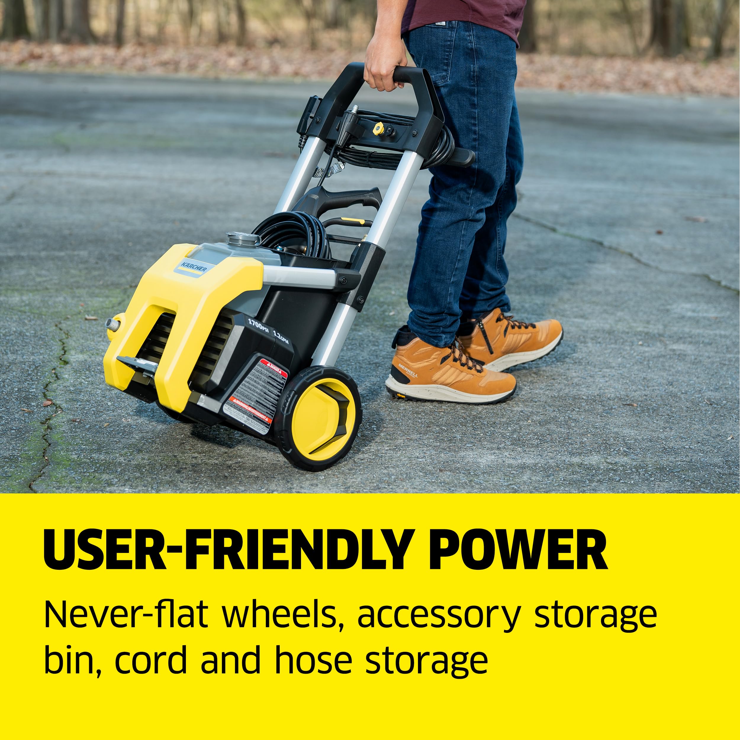 KÄRCHER K1700 Pressure Washer with 3 Nozzles & Detergent Tank
