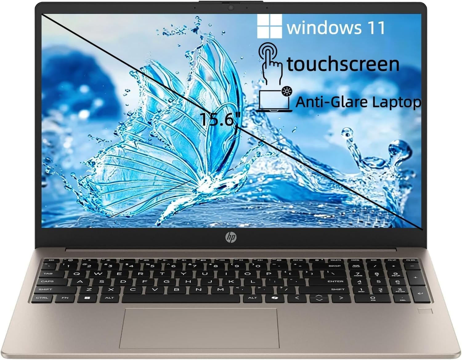HP Pavilion 15.6 Inch FHD IPS Touchscreen Anti-Glare Laptop, Windows 11 Home, 16GB RAM, 1TB SSD, Intel Core Processor Up to 3.8GHz, 11Hours Battery Life, Privacy Camera Shutter, Type-C, Cozy Cashmere