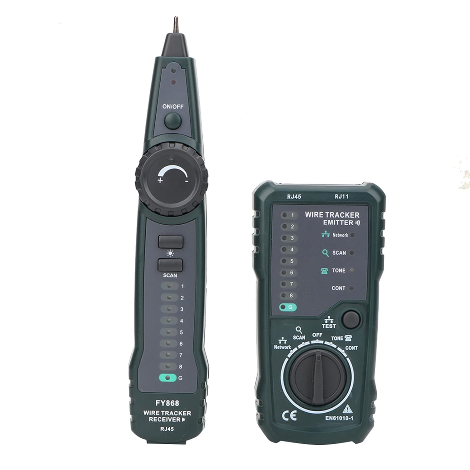 FY868 Cable Tester, Telephone Network Wire Tracker Kit, FY868 Cable Tracker, Suitable for RJ45 RJ11 Cables