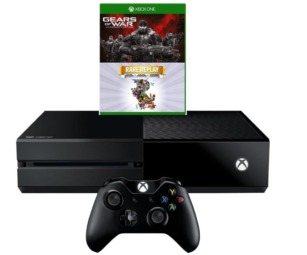 Xbox One 1TB Console - 2 Games Bundle (Gears of War: Ultimate Edition + Rare Replay) (Renewed)