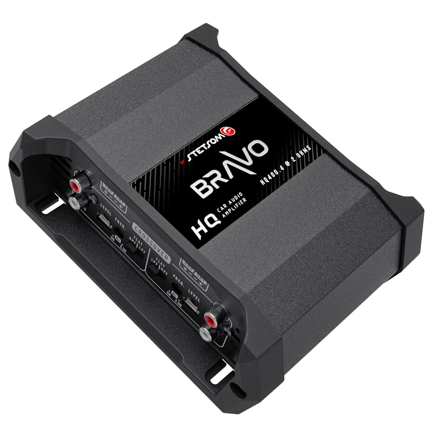 Stetsom Bravo HQ 400.4 - Multichannel Car Audio Digital Amp, 2 Ohms Stable - 400 Watts RMS 4 Independent Channels, Variable Crossover, Full Range, Car Stereo ds Bridge Speakers 400x4 RCA & High Input