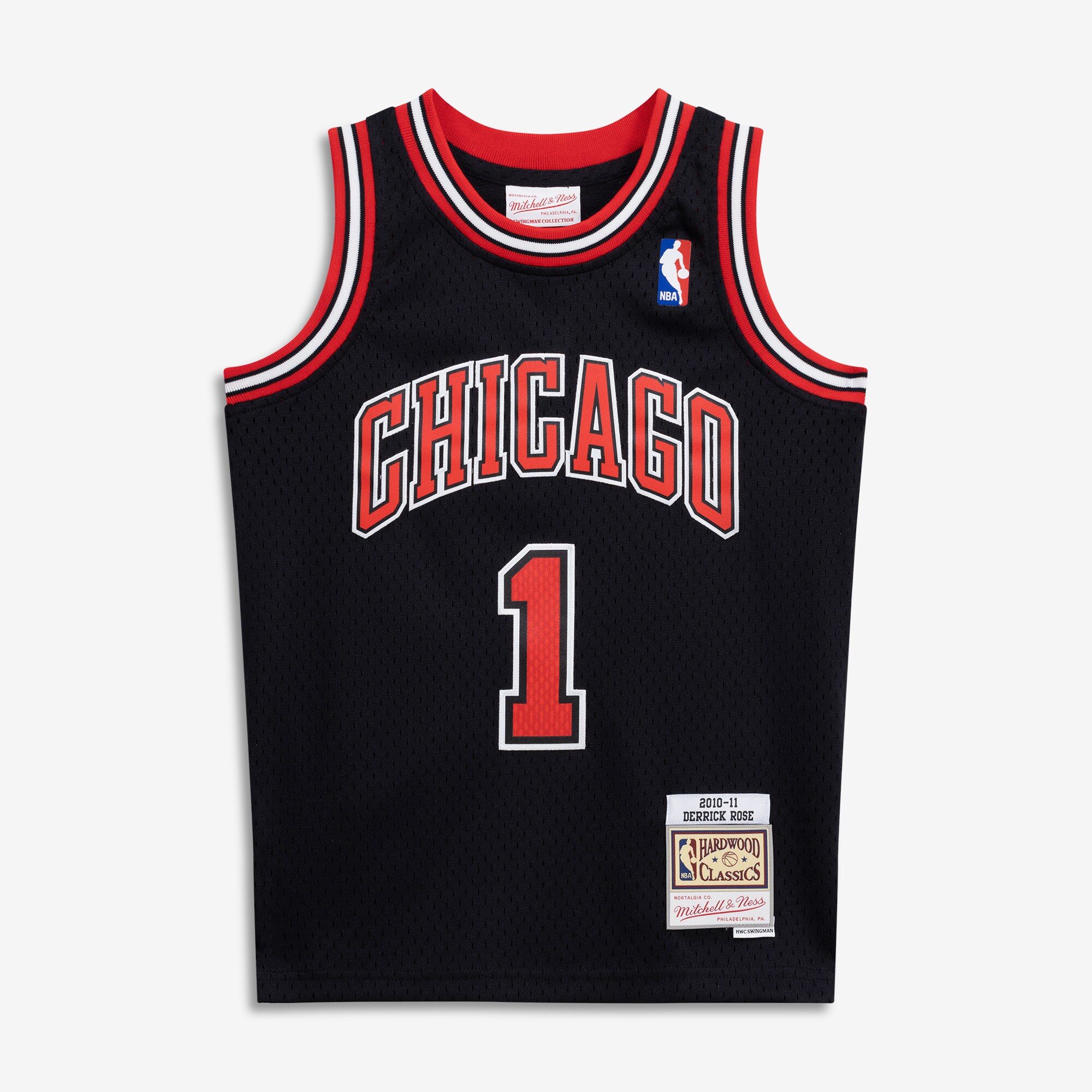 Derrick Rose Chicago Bulls Mitchell & Ness Youth 2010/11 Hardwood Classics Swingman Jersey - Black
