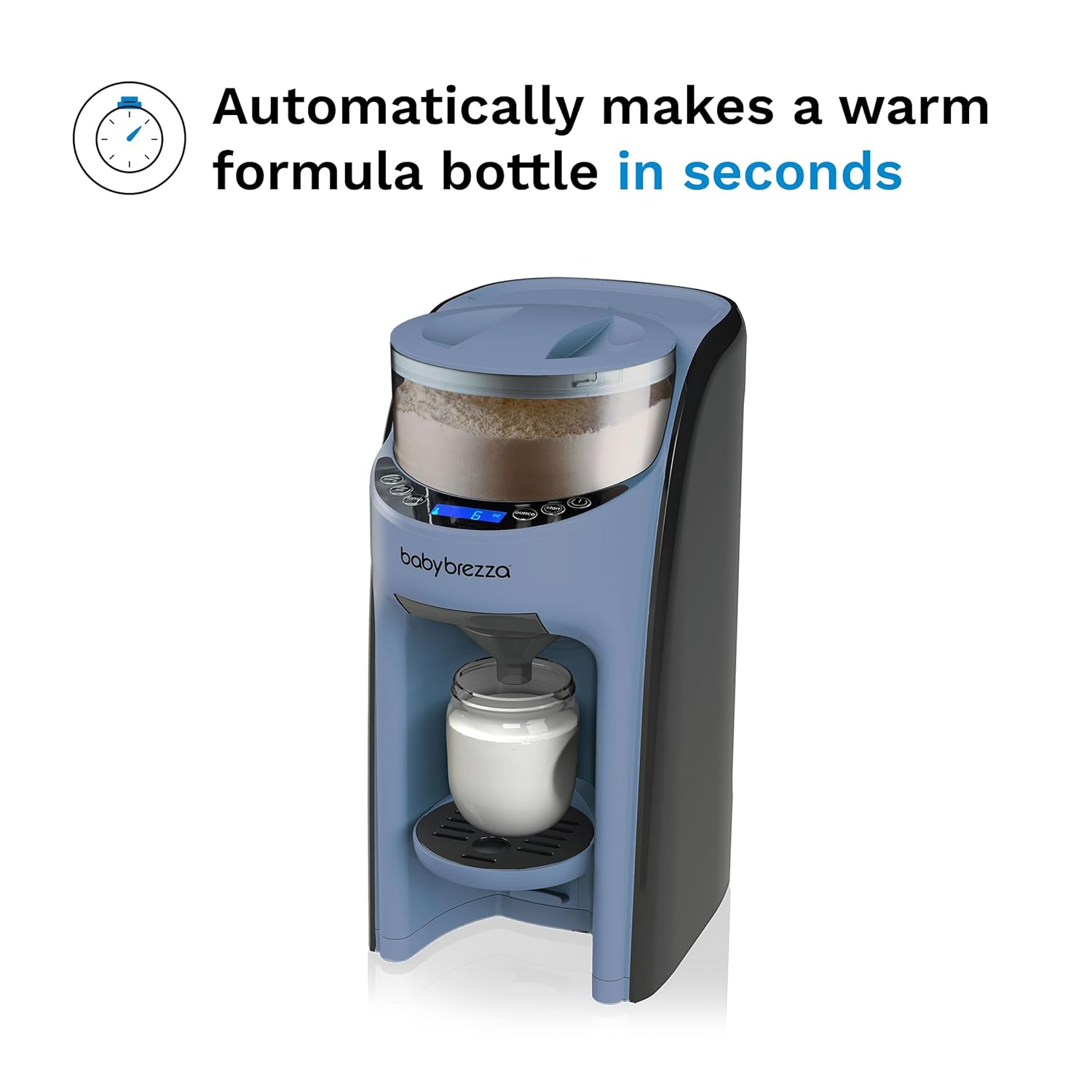 Baby Brezza Formula Pro Advanced Formula Dispenser Machine - Automatically Mix a Warm Formula Bottle Instantly - Easily Make Bottle with Automatic Powder Blending, Slate