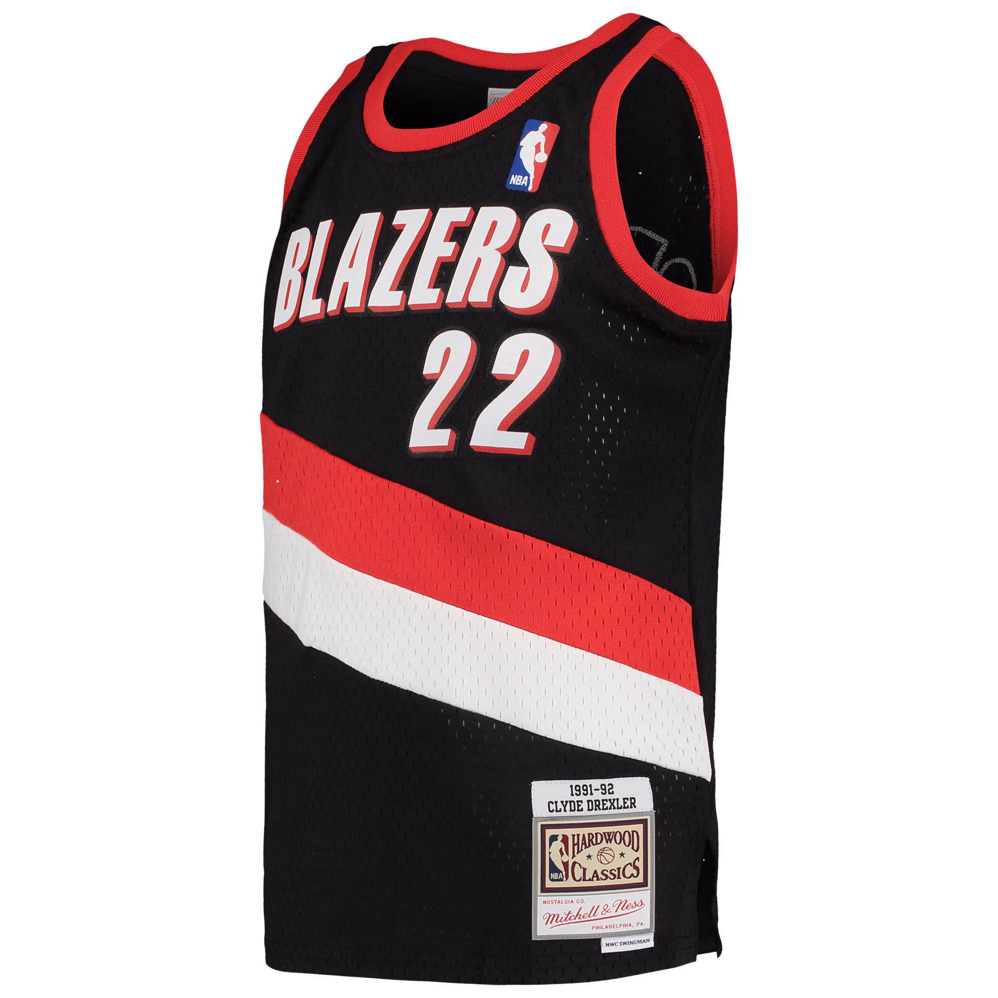 Clyde Drexler Portland Trail Blazers Mitchell & Ness Youth 1991/92 Hardwood Classics Swingman Jersey - Black