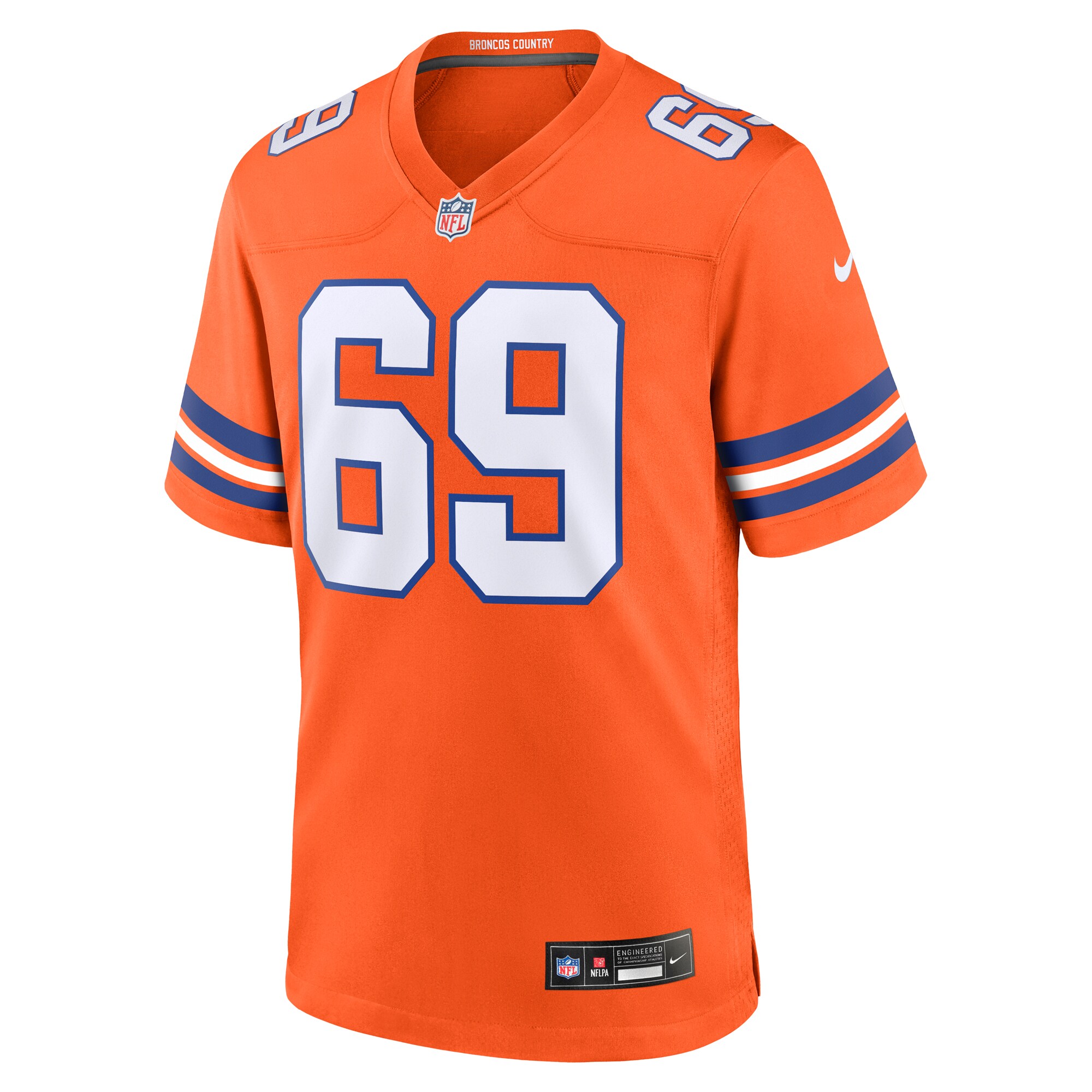 Mark Schlereth Denver Broncos Nike Retired Player Alternate Game Jersey - Orange