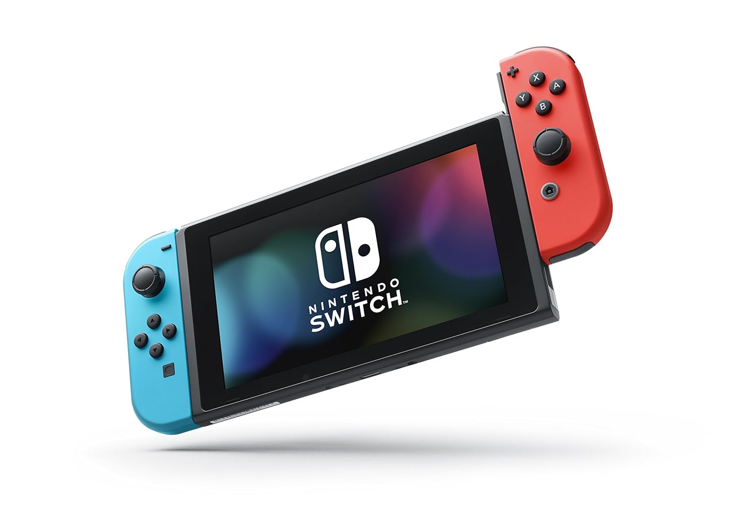 Nintendo Switch with Neon Blue and Neon Red Joy-Con - Handheld Gaming Console