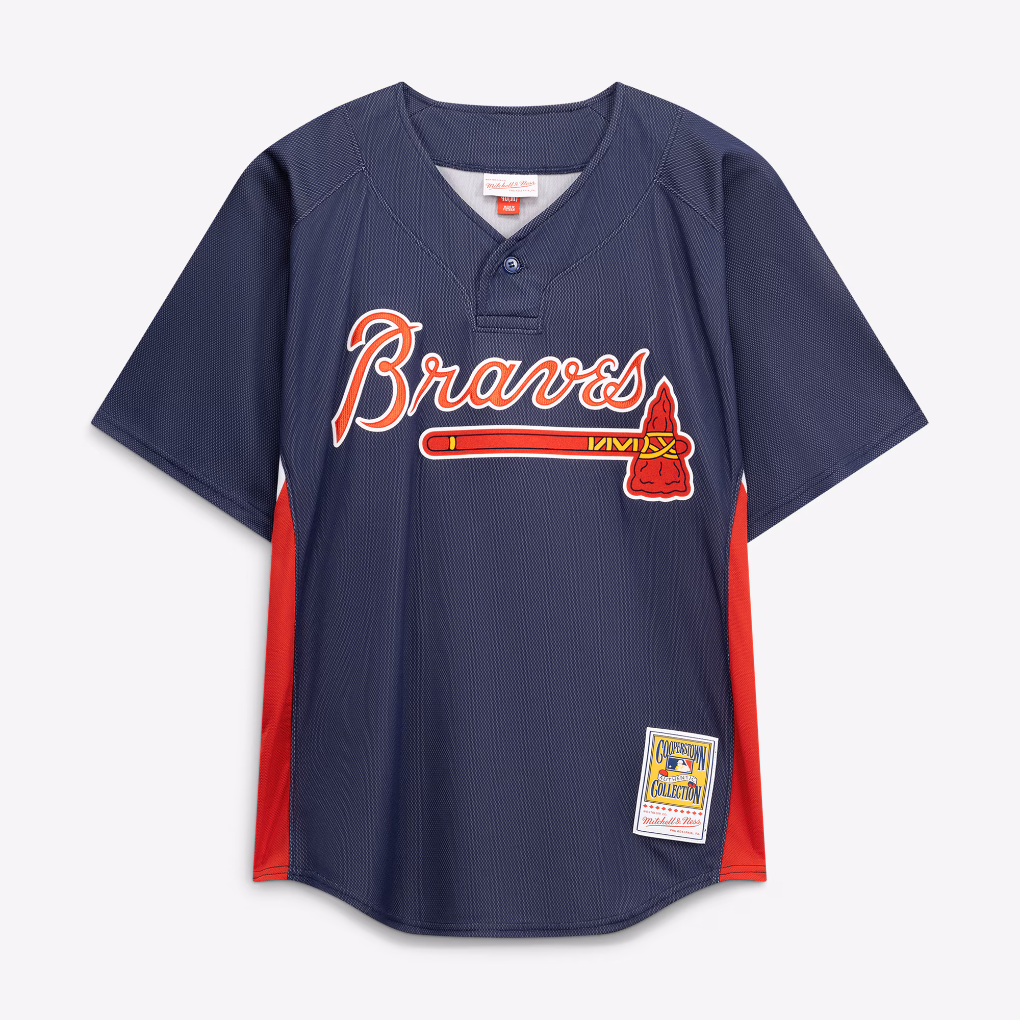 Chipper Jones Atlanta Braves Mitchell & Ness Authentic Batting Practice Jersey - Navy