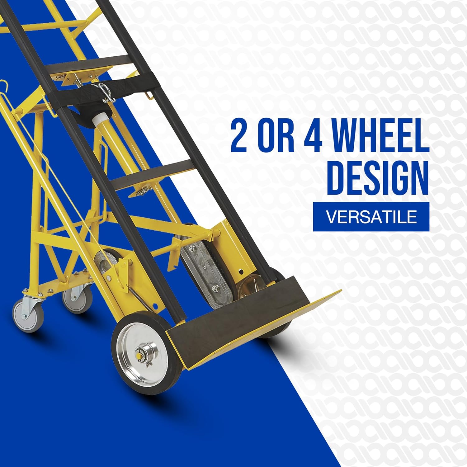 Strongway Industrial Hand Truck – 1200 lb Capacity Heavy-Duty Appliance Dolly, Convertible 2/4-Wheel Design, 8