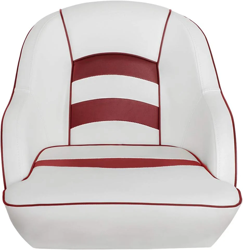 Bucket Pontoon Boat Seat (White/Blue)