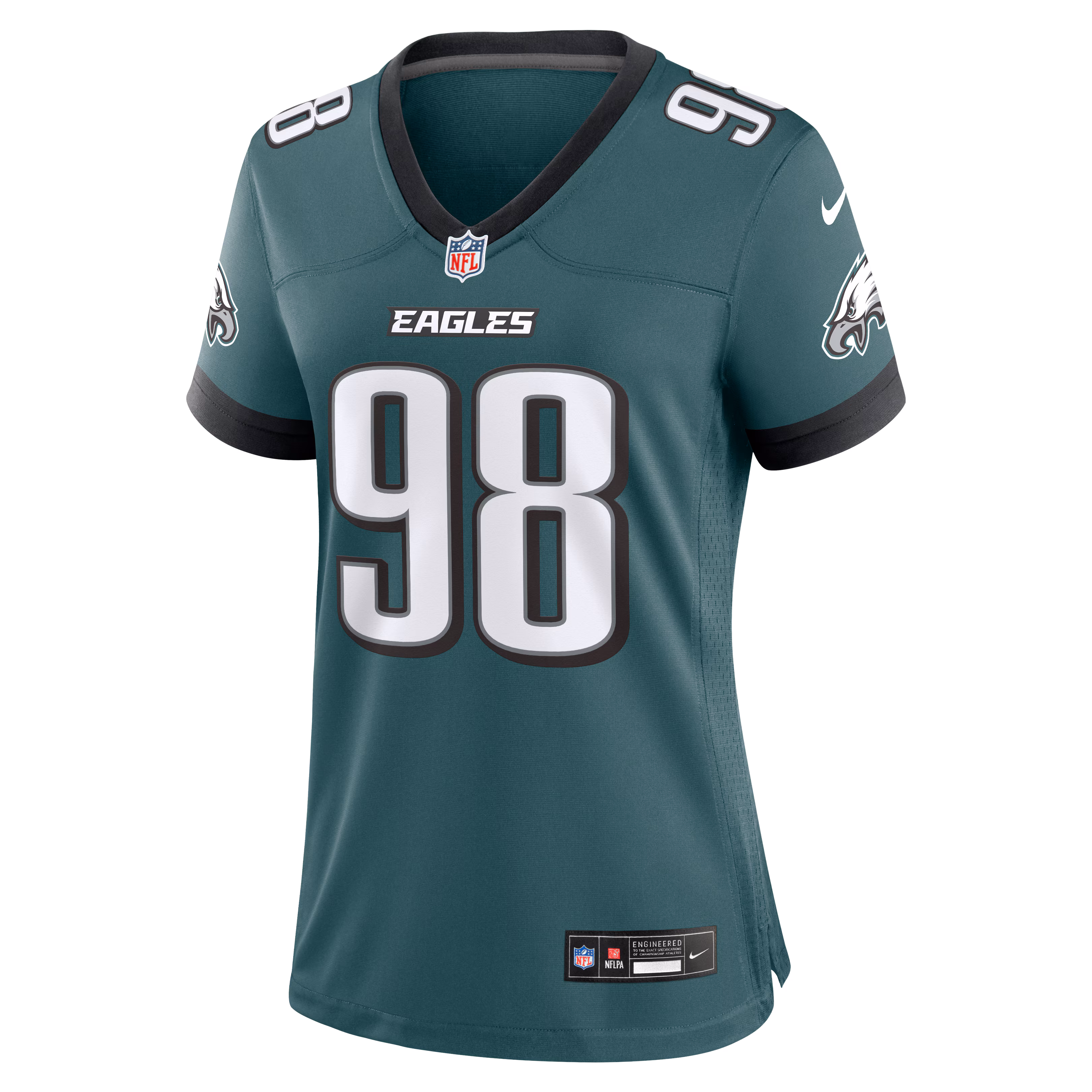 Jalen Carter Philadelphia Eagles Nike Women's Team Game Jersey -  Midnight Green