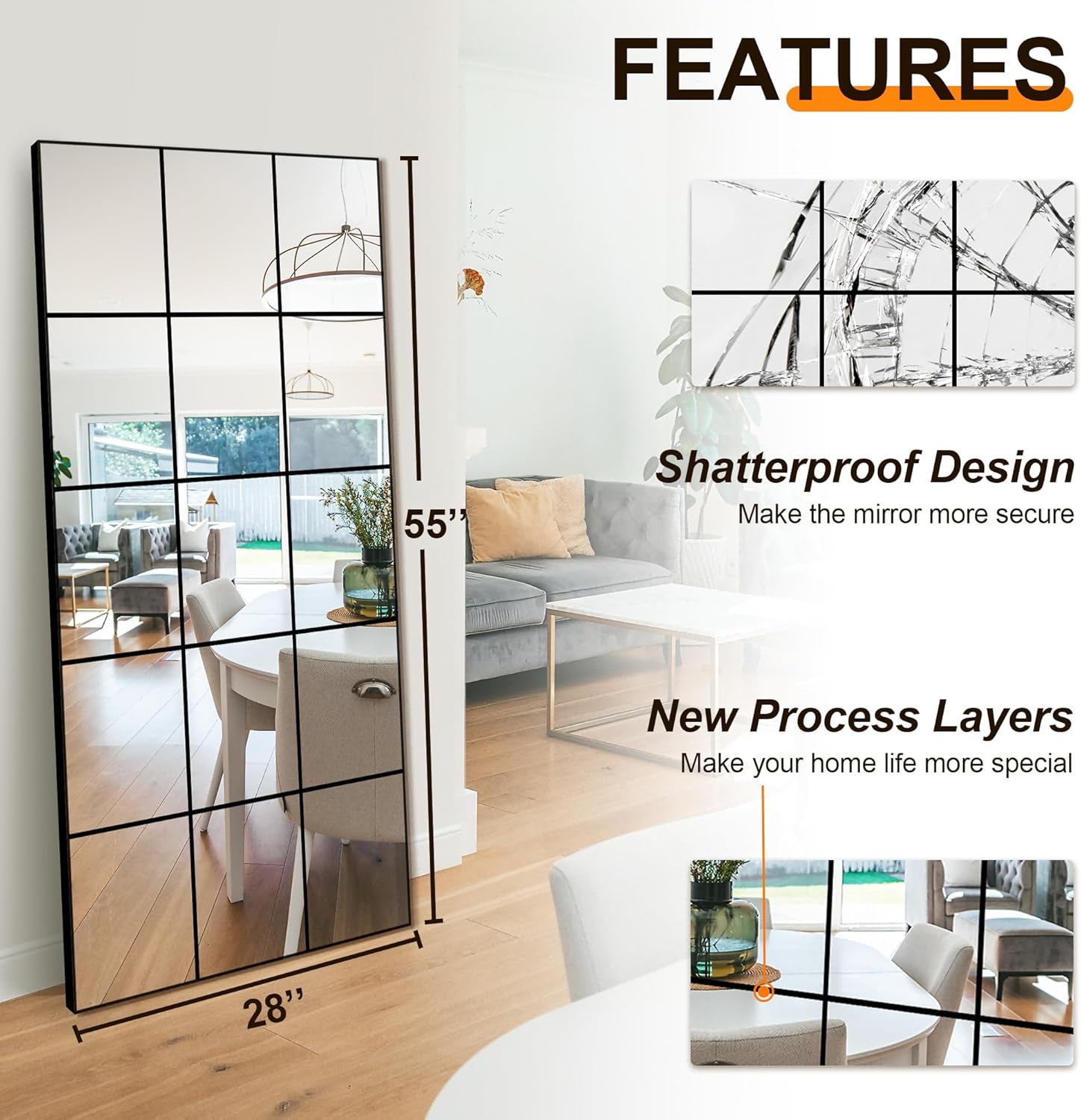 Delma Full Length Mirror, 28