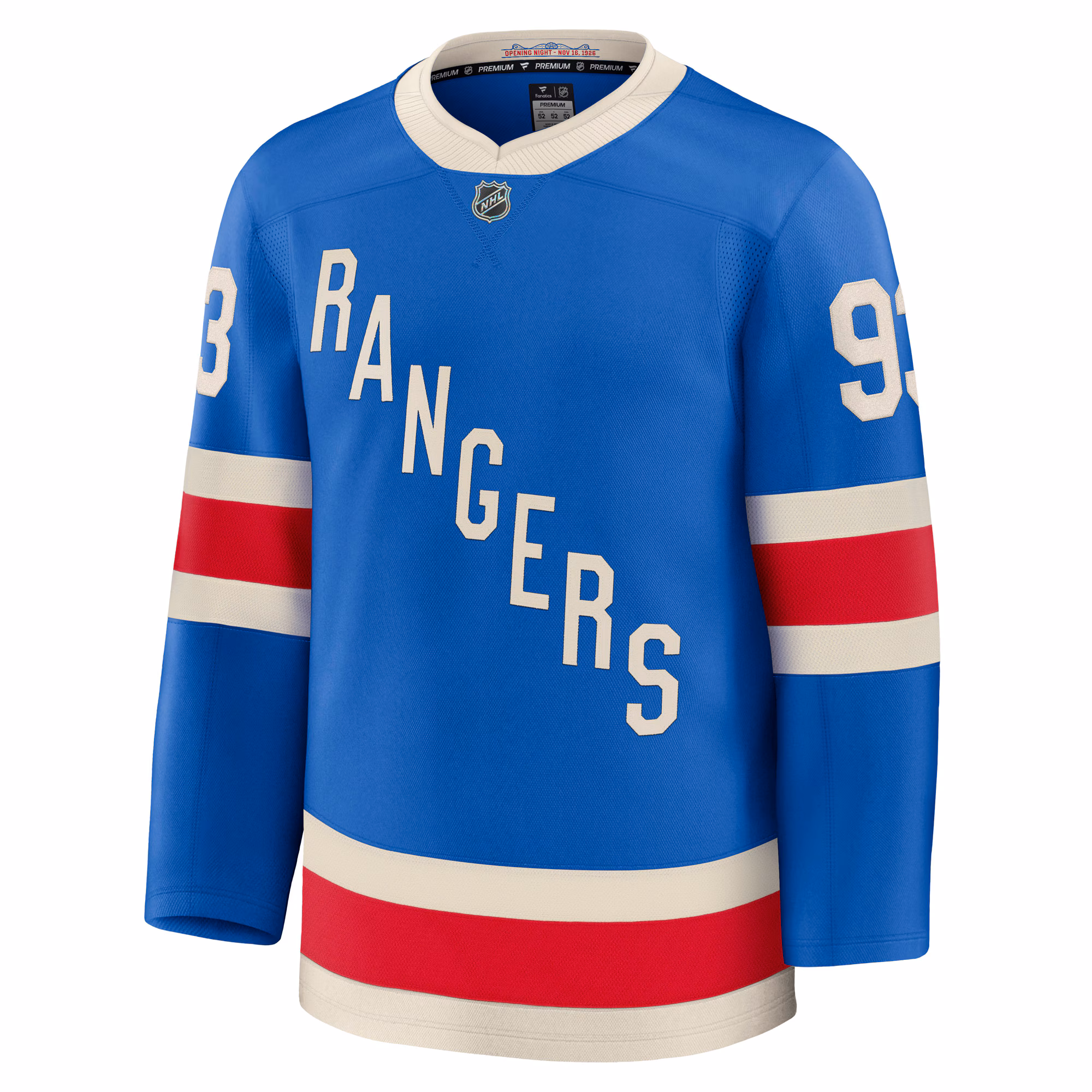 Mika Zibanejad New York Rangers Fanatics Centennial Premium Jersey - Blue