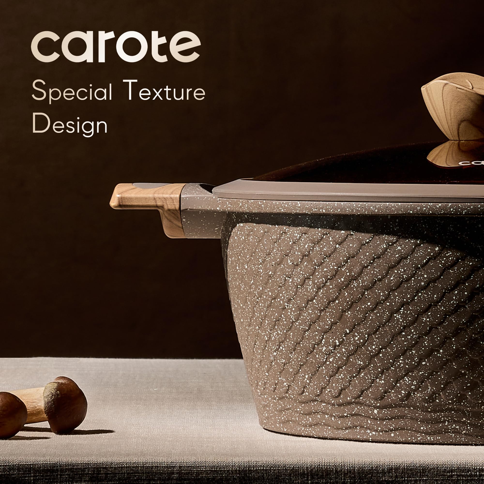 CAROTE 26PCS Non-Stick Cookware Set - Induction Compatible
