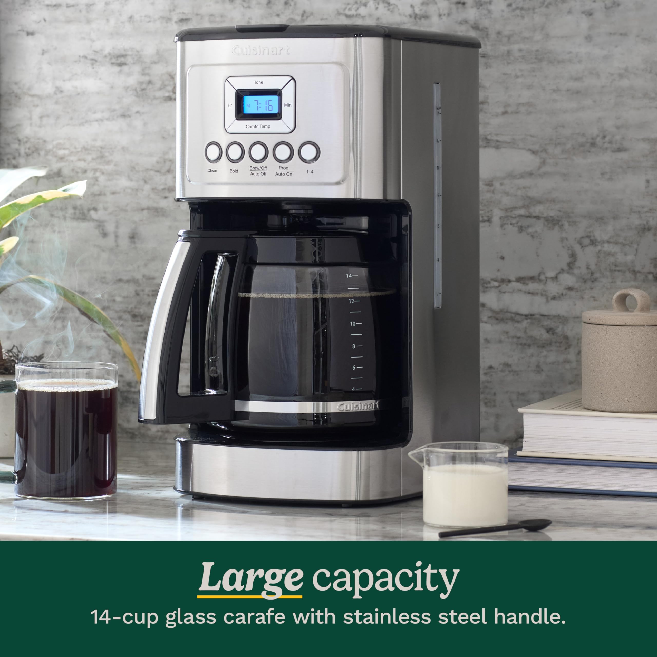 CUISINART 14-Cup Programmable Coffee Maker with Brew Strength Control