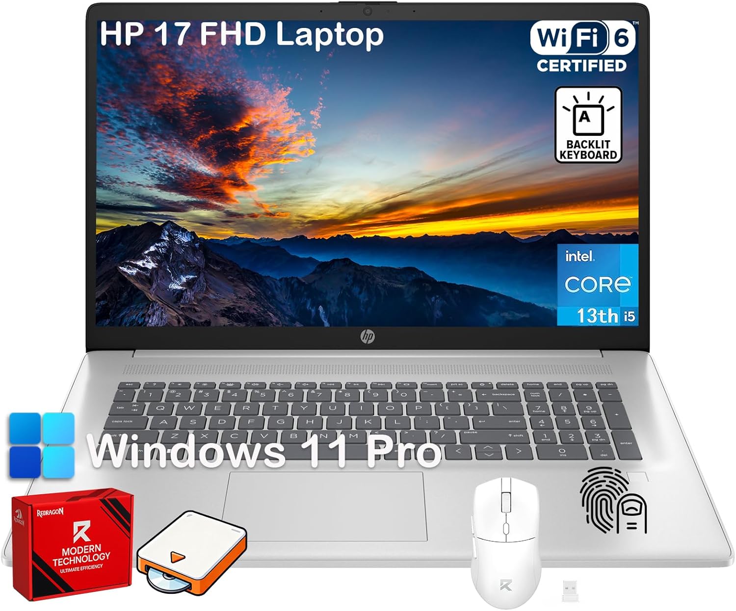 HP 17 inch Laptop Computer for Business, 17.3