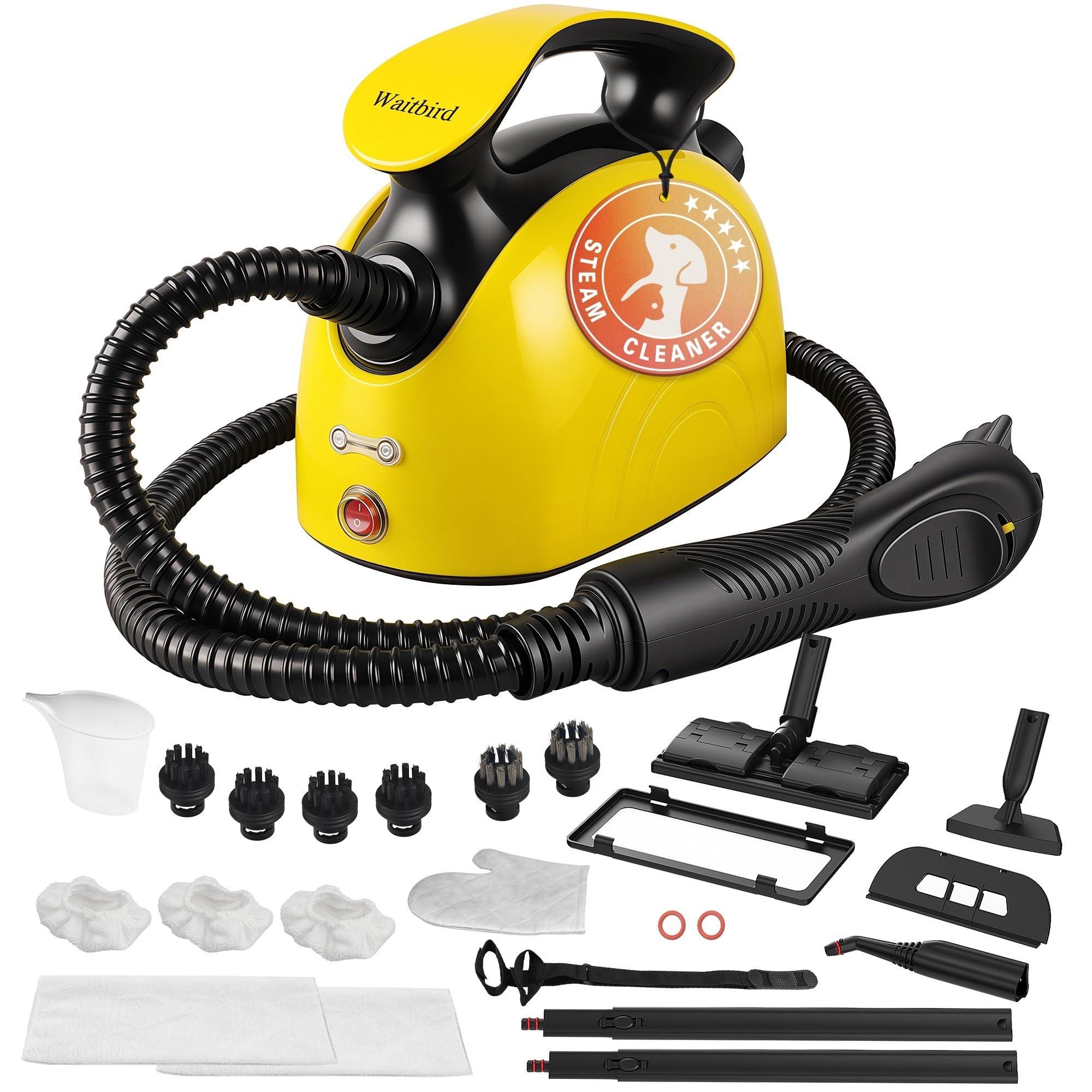 WAITBIRD Handheld Steam Cleaner with 21 Accessories, 248°F