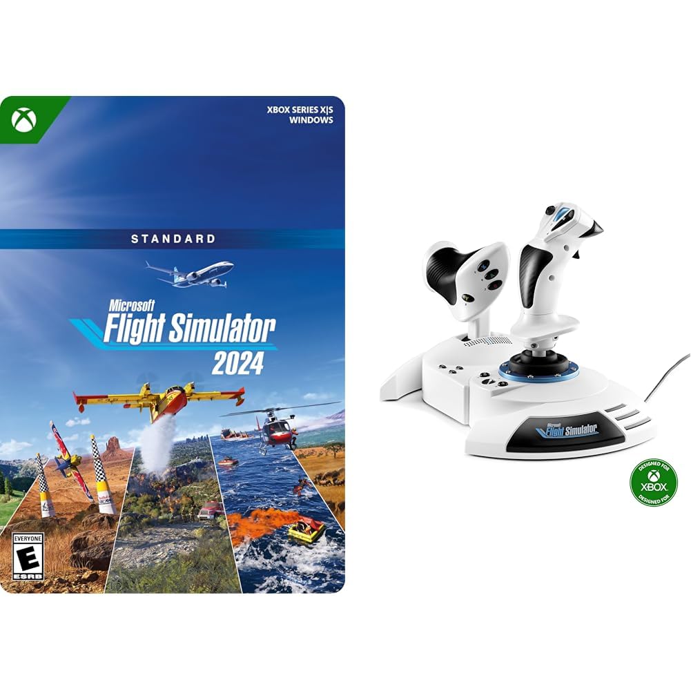 Thrustmaster Hotas One + Microsoft Flight Simulator 2024 Standard Digital Code – Play on Xbox Series X|S and Windows PC