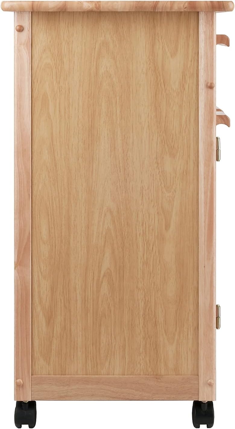 Winsome Wood Kitchen Cart, Natural, Single Drawer (82027)