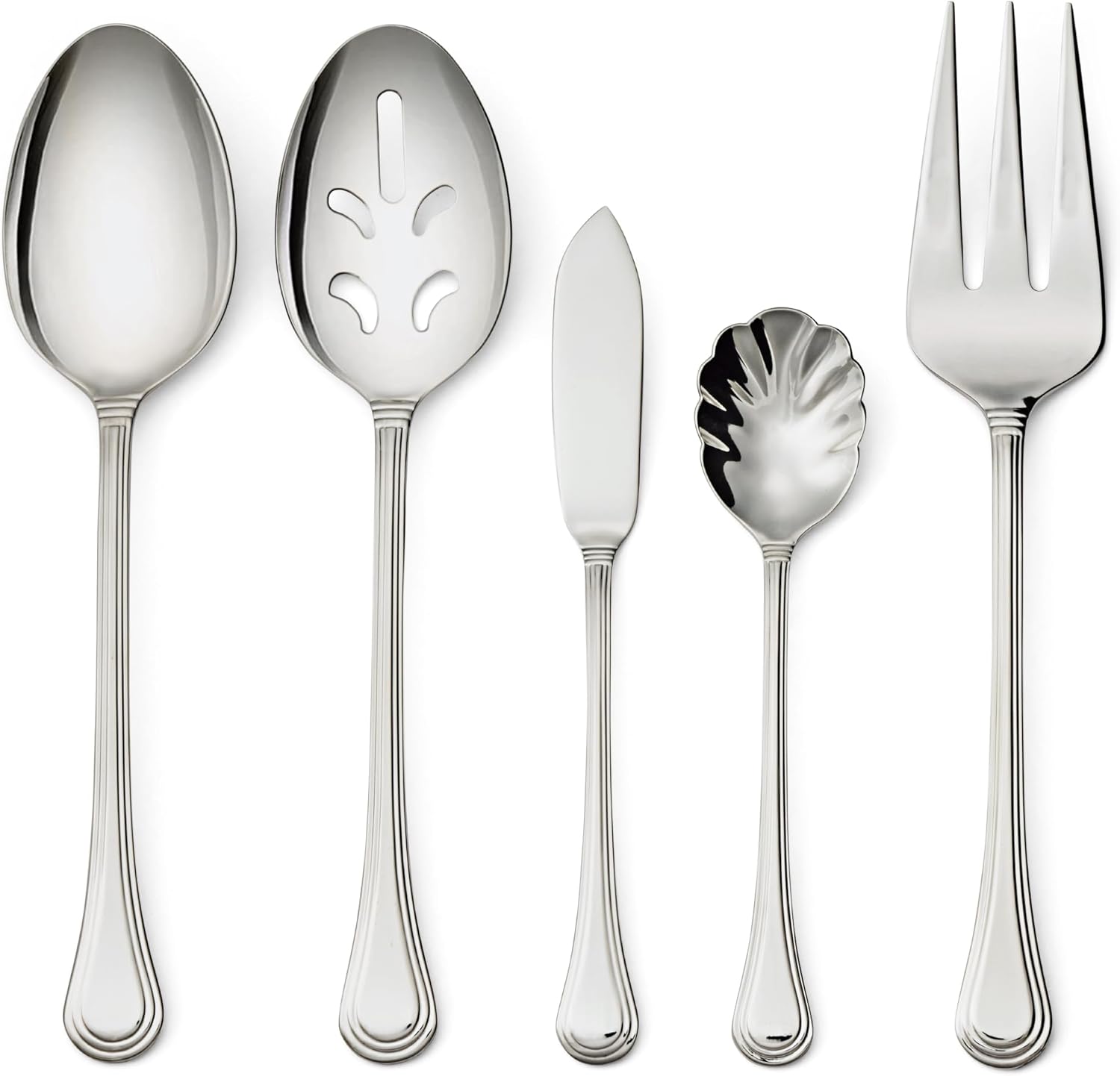 HENCKELS 65-Piece Astley Flatware Set,Silver