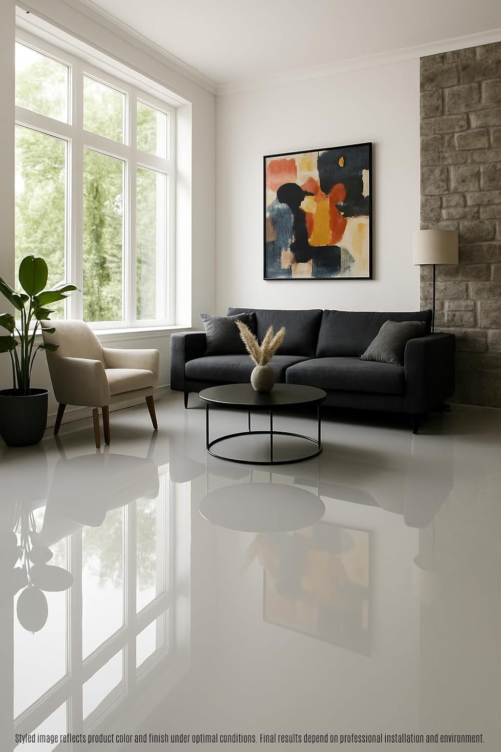 BP Resins: Single Shot |100% Solids Epoxy Resin Kit (3 Gallon) Solvent-Less, Two Component Gloss Coat Finish- Low VOC! Industrial Use, Garages, Floors, Wood, Acrylic & More! (LIGHT GRAY) + FREE MIXER!