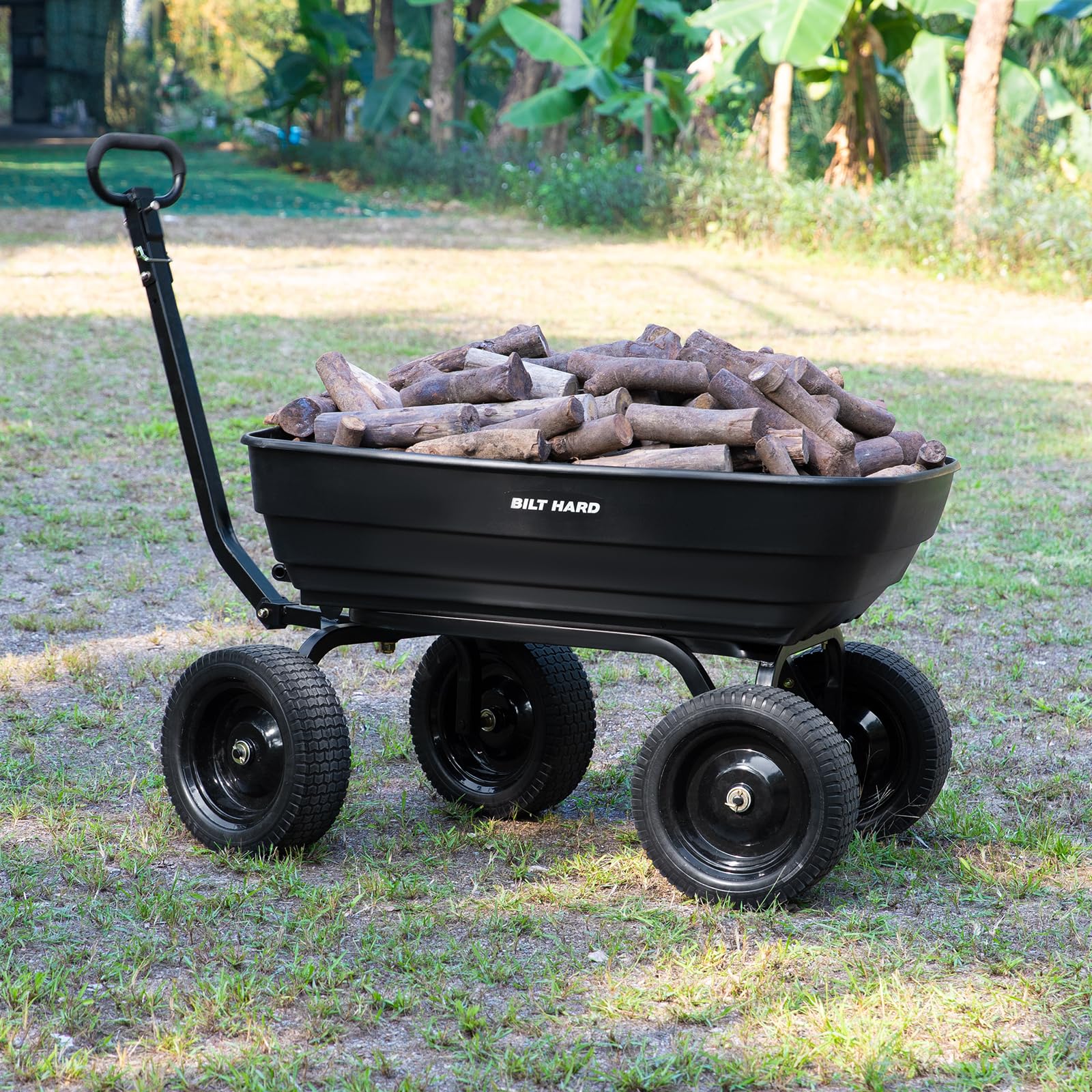 BILT HARD Poly Garden Dump Cart 1200lbs Heavy Duty 7 Cu Ft