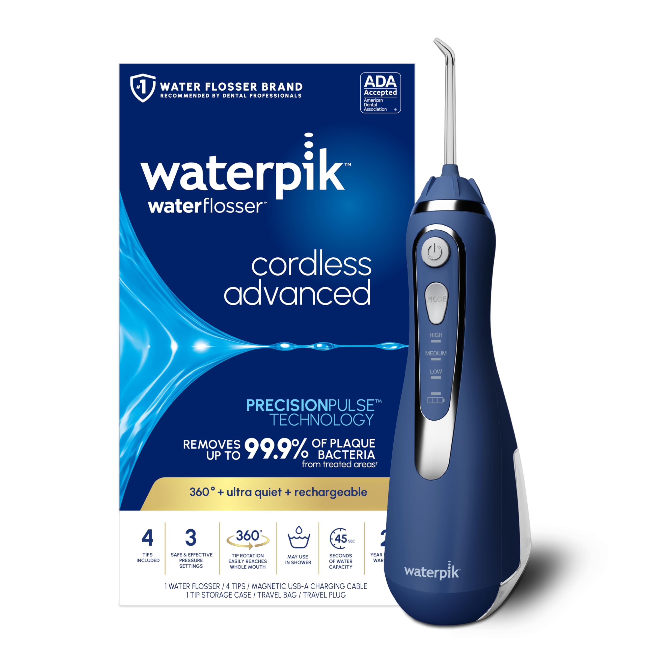 WATERPIK Cordless Advanced 2.0 Water Flosser - Portable Dental Care