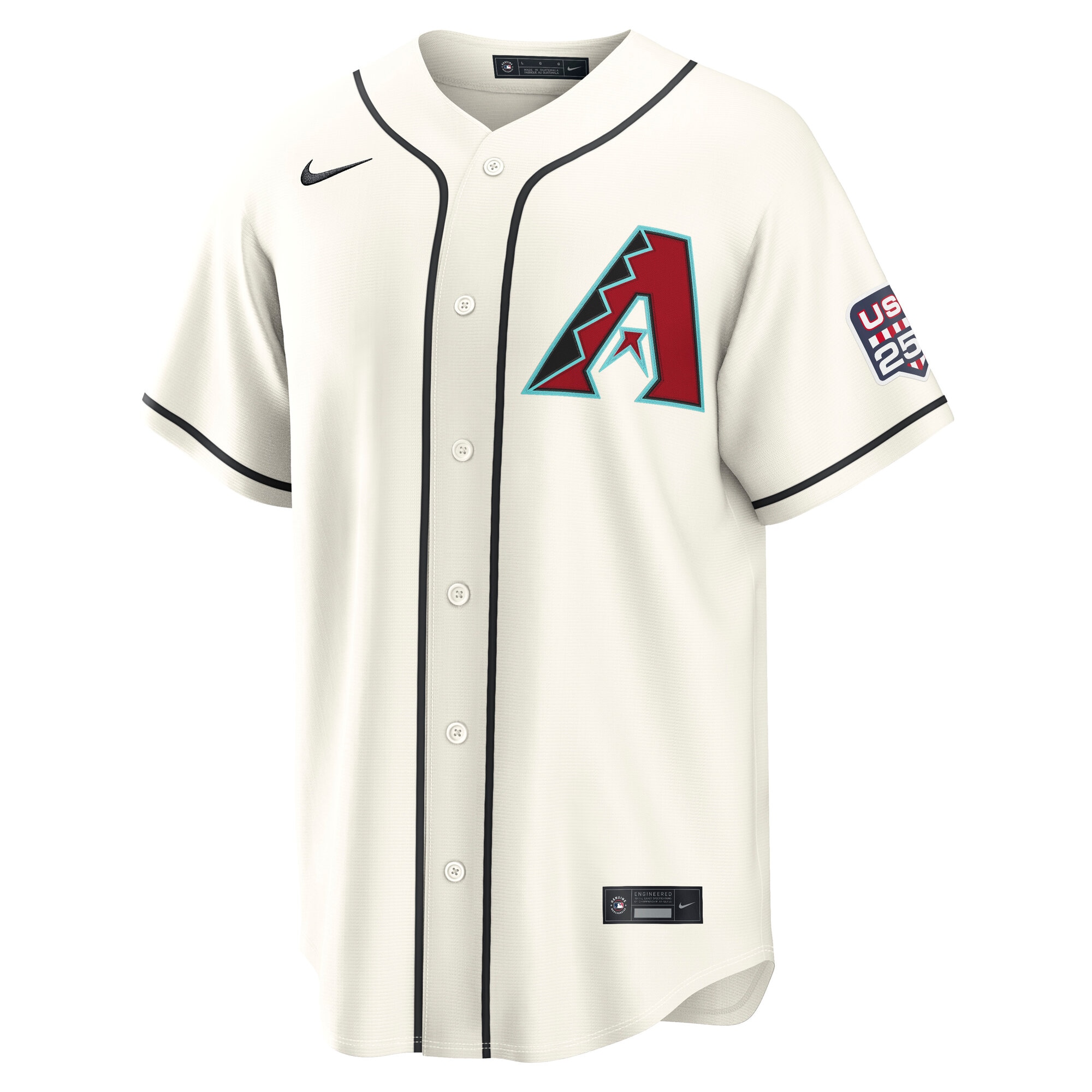 Fourth of July Arizona Diamondbacks Corbin Carroll Nike Cream USA 250 Stadium Jersey