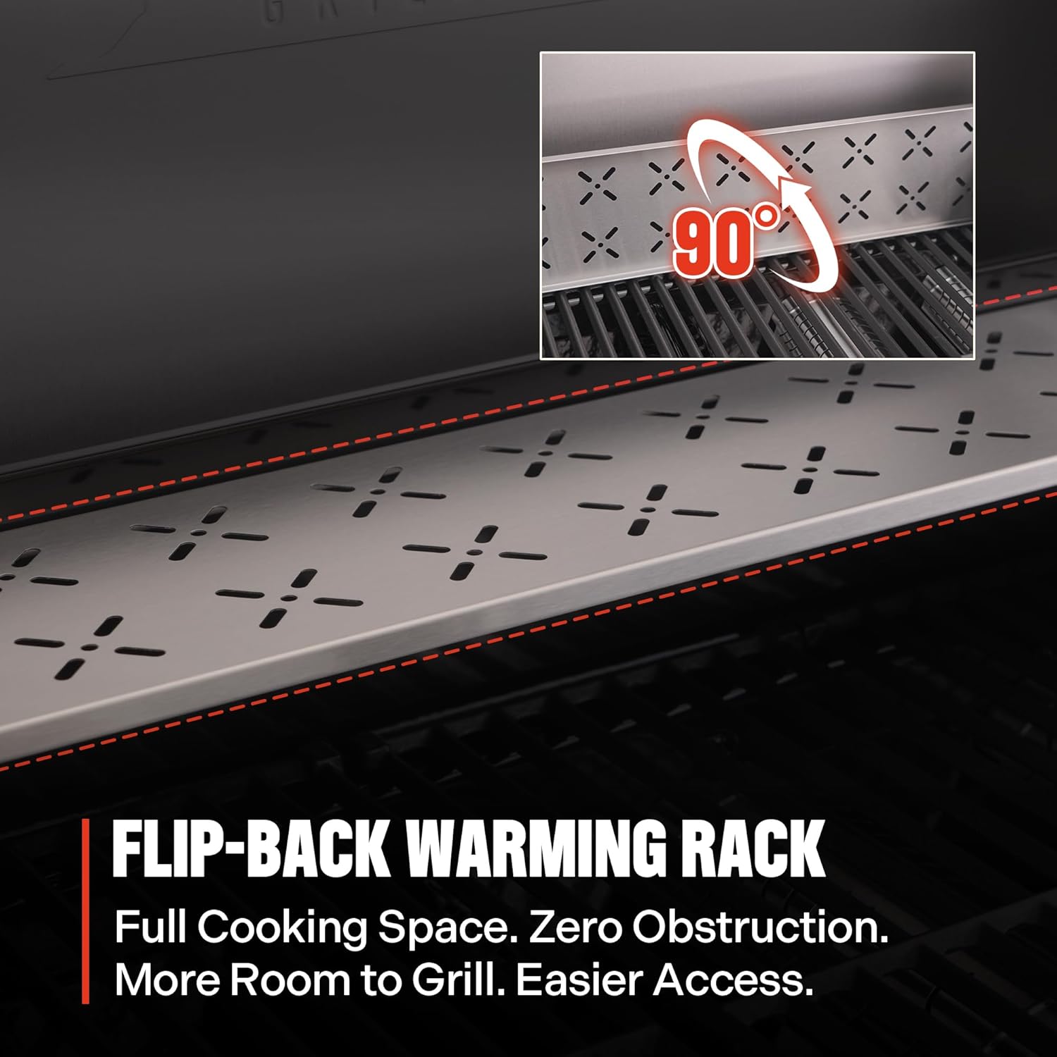 Monument Grills 4 Burner Stainless Steel Propane Mesa 2 Gas Grill, 500°F in 5 Mins, 525 sq.in, 37,000 BTU, with Broil Zone, Foldable Side Shelves, Knob Controls, Built in Thermometer, Mesa II 410BZ