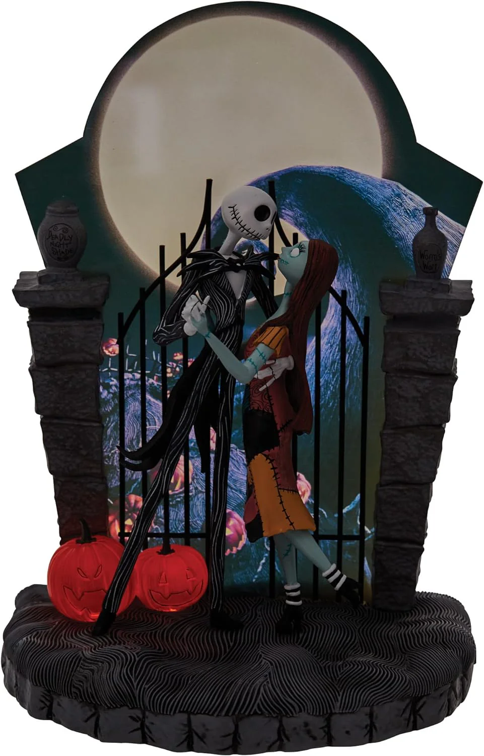 Nightmare Jack and Sally Dancing Light Statue, 9