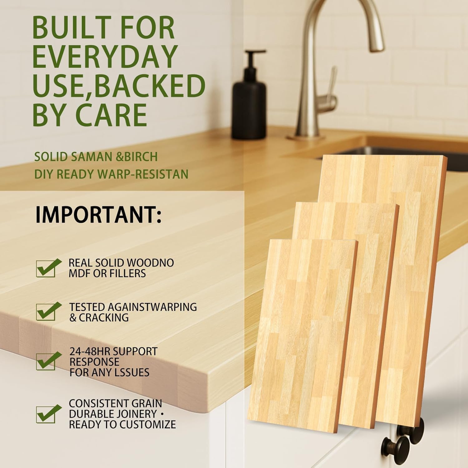 2.5ft Butcher Block Countertop– 30