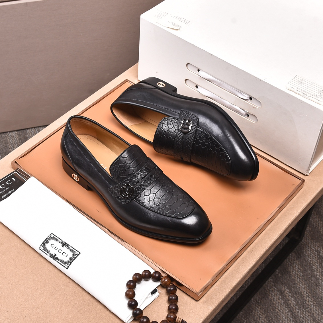 Gucci men's leather shoes-39
