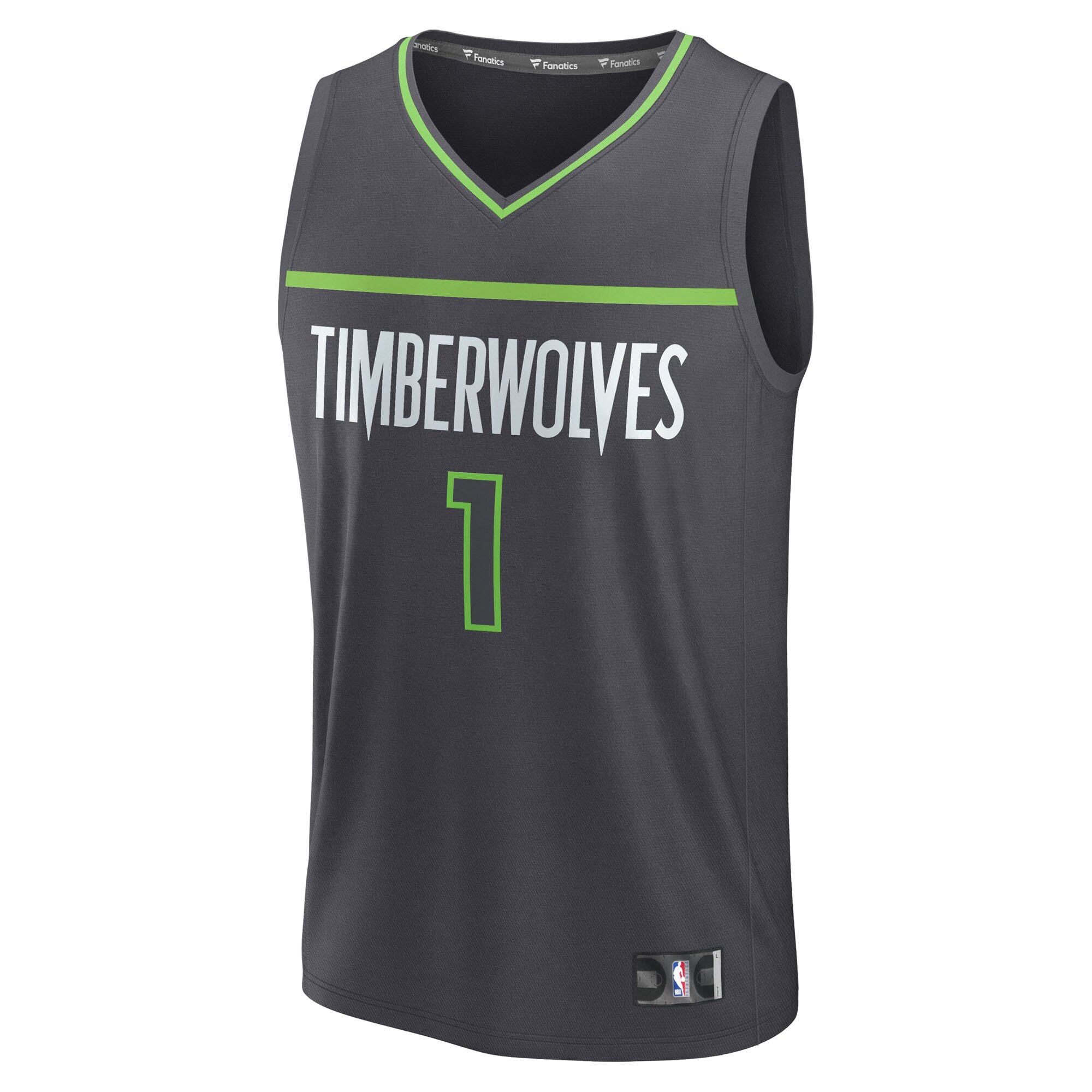 Terrence Shannon Jr. Minnesota Timberwolves Fanatics Fast Break Replica Jersey - Statement Edition - Anthracite