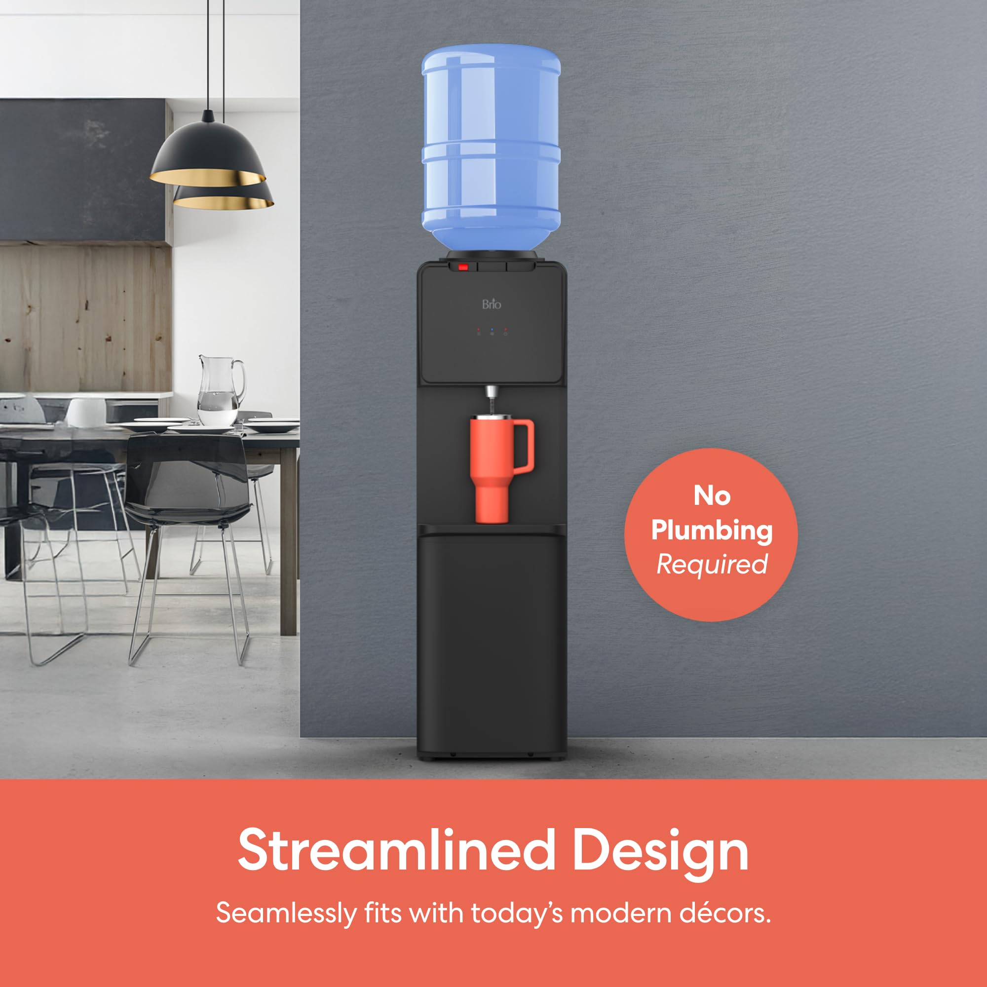 BRIO 130 Series Top-Load Water Cooler Dispenser - Hot & Cold